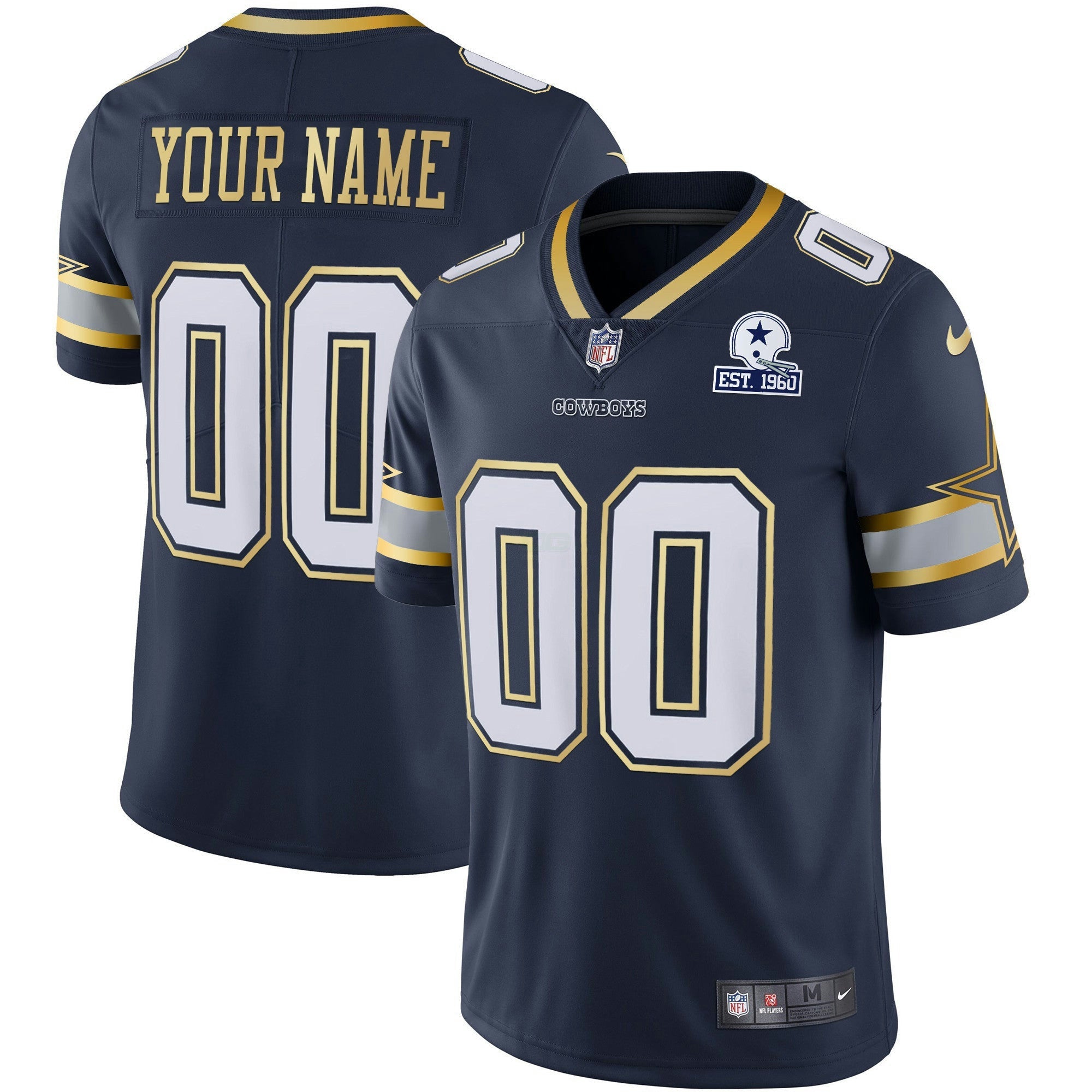 Camisa NFL Vapor Dourada Jersey