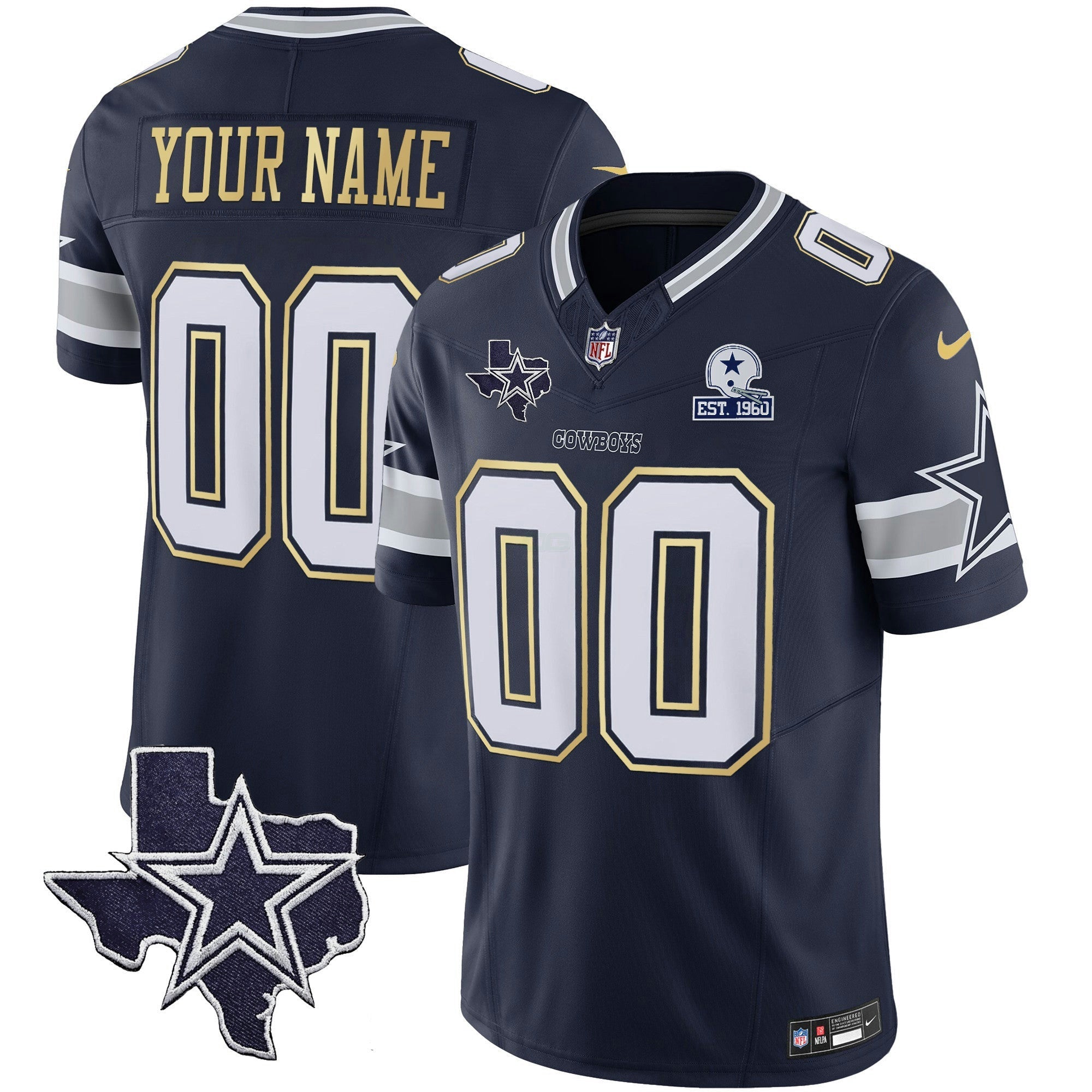 Camisa NFL Vapor Dourada Jersey V2
