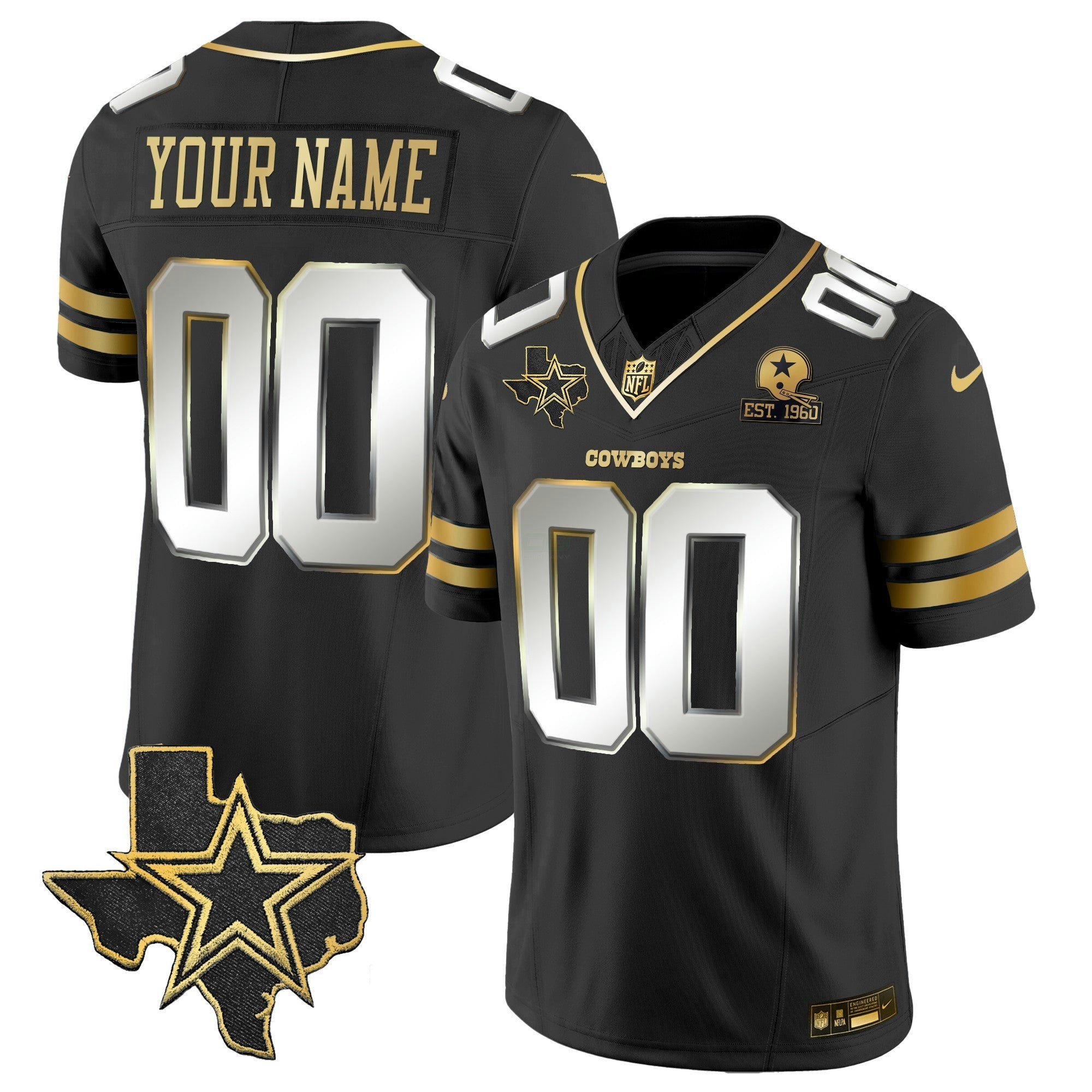 Camisa NFL Vapor Dourada Jersey V2