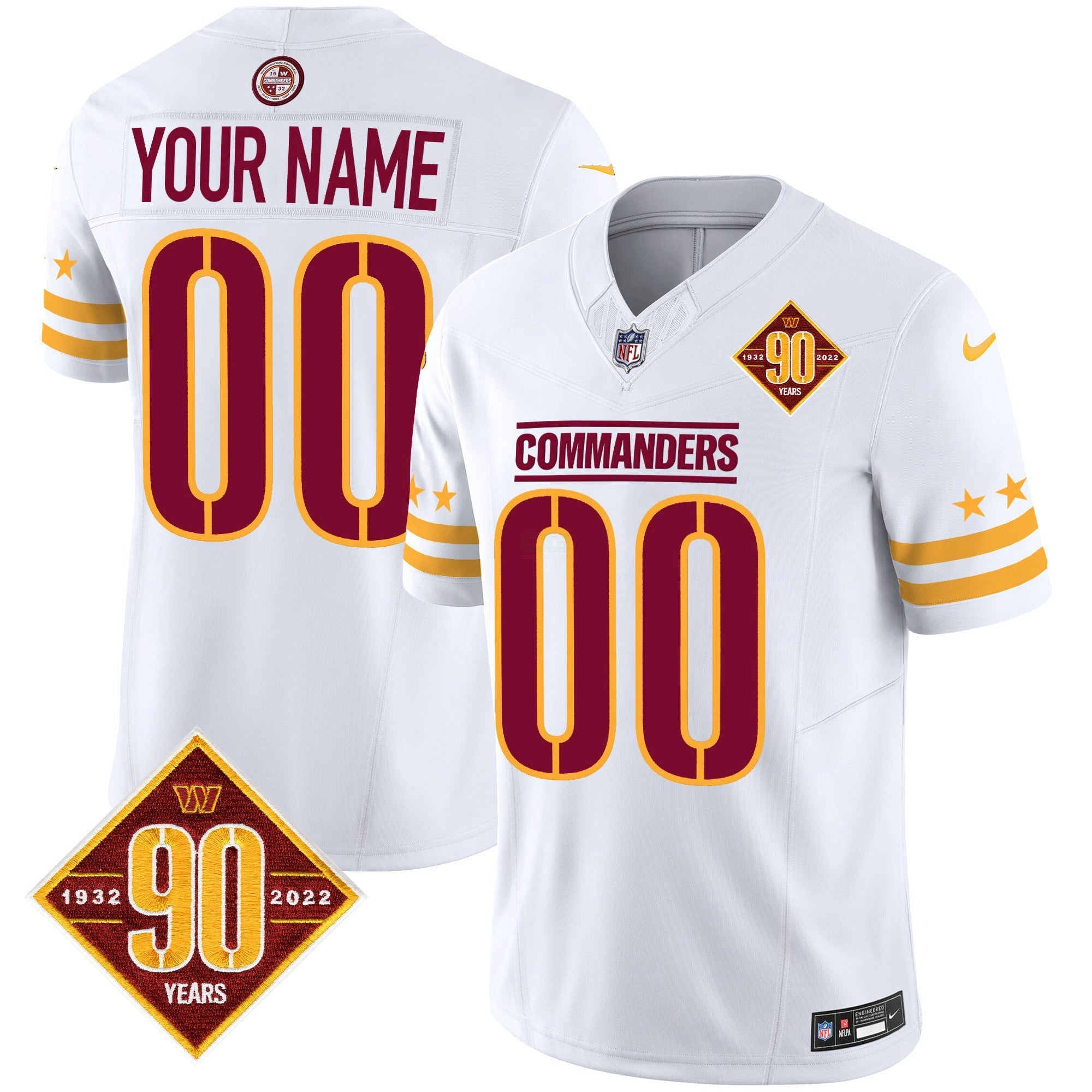 Camisa NFL Washington 90th Anniversary Patch Vapor Limited Jersey