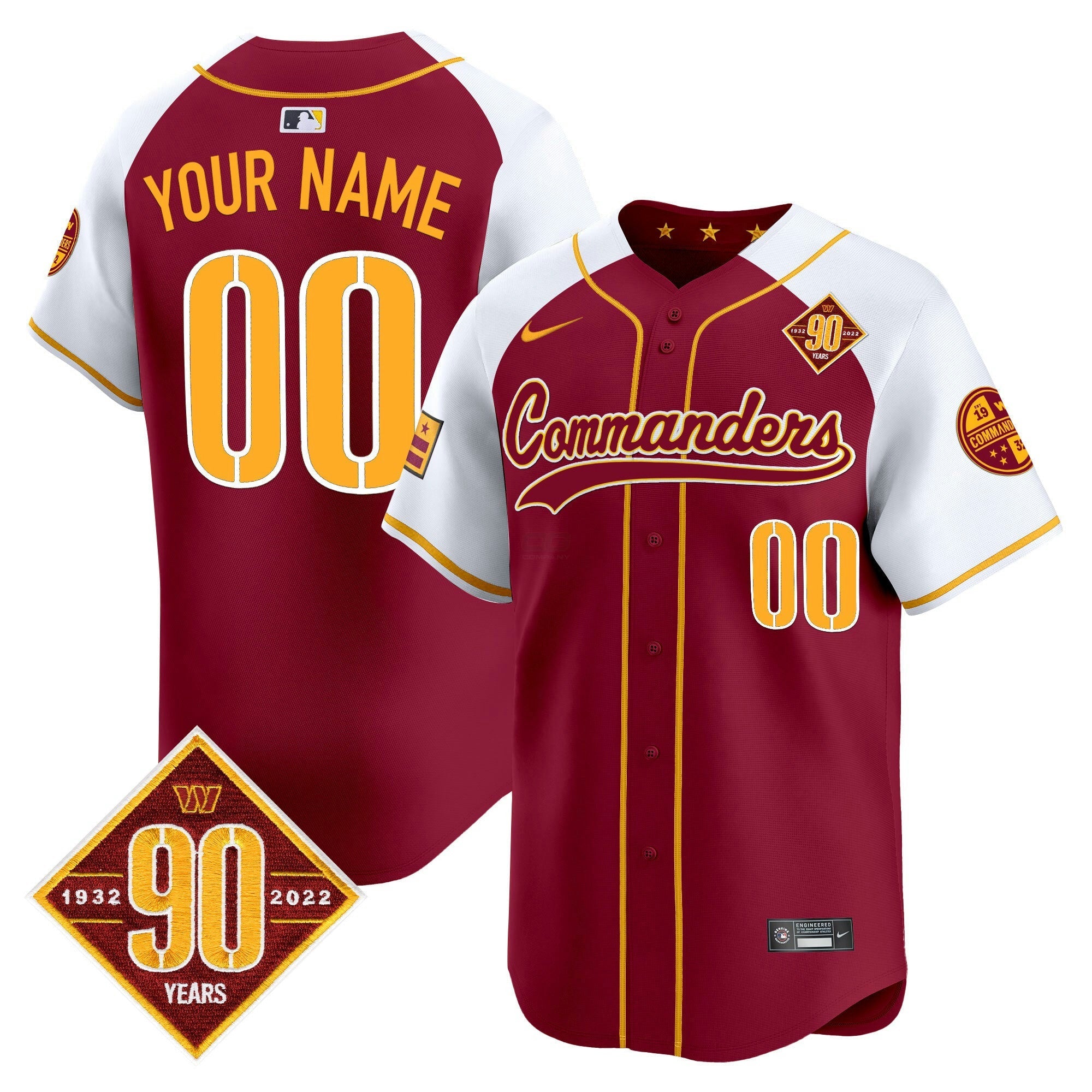 Camisa NFL Washington 90th Anniversary Patch Vapor Premier Limited Jersey