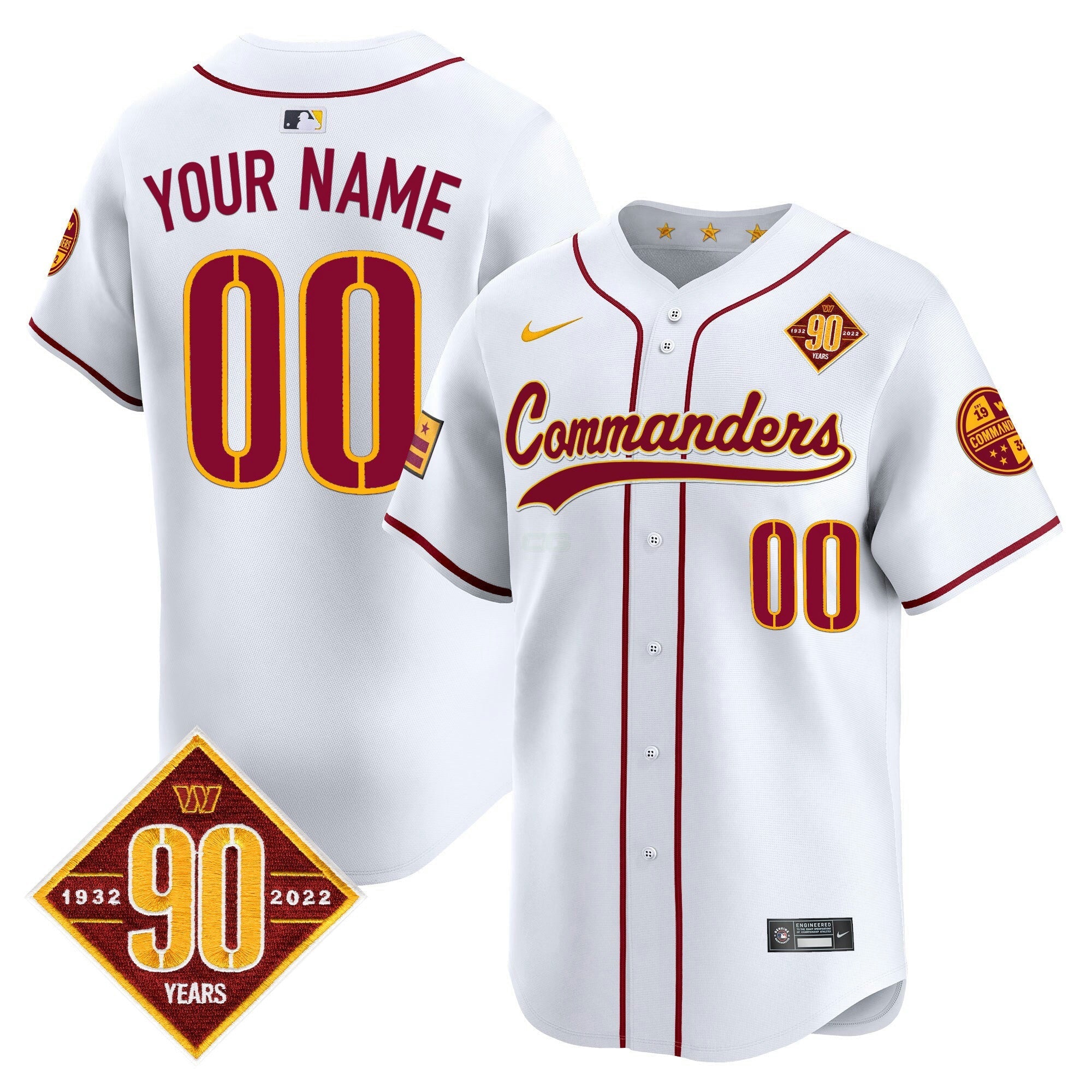 Camisa NFL Washington 90th Anniversary Patch Vapor Premier Limited Jersey