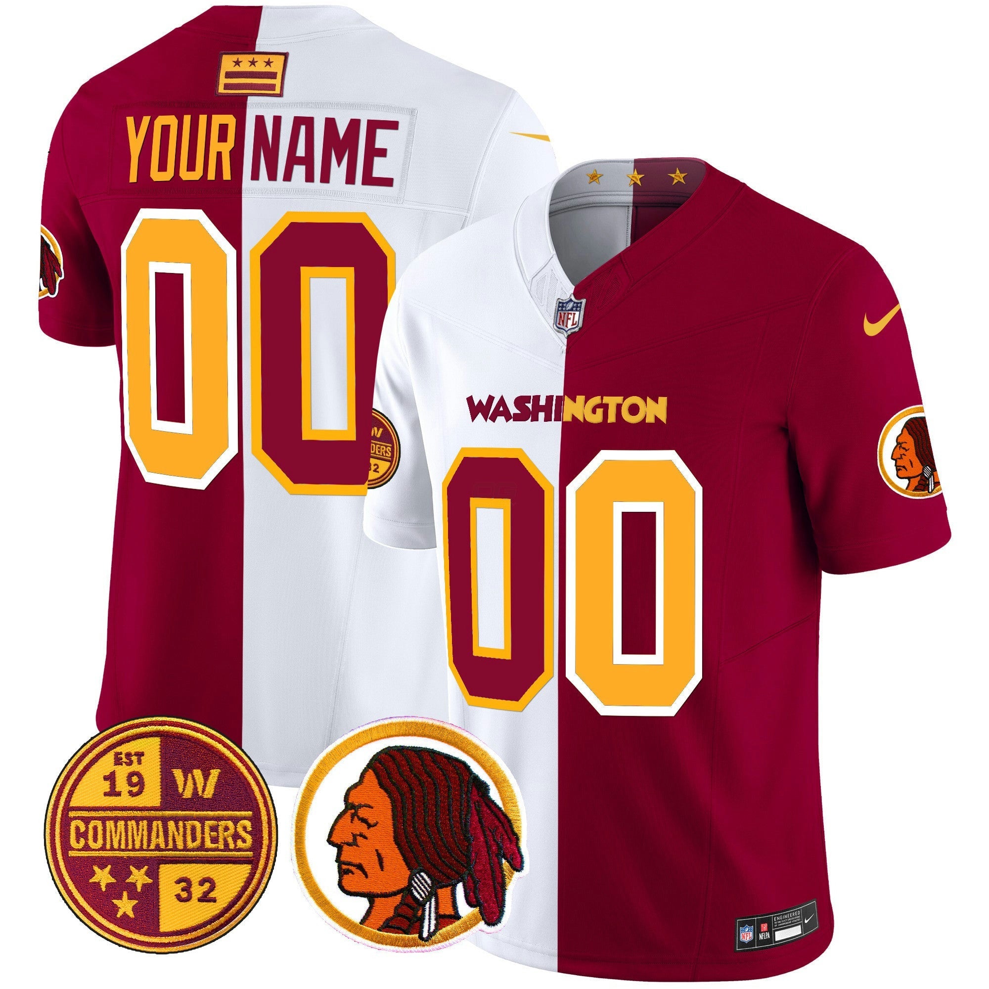 Camisa NFL Washington Half Redskins & Vapor Limited Jersey