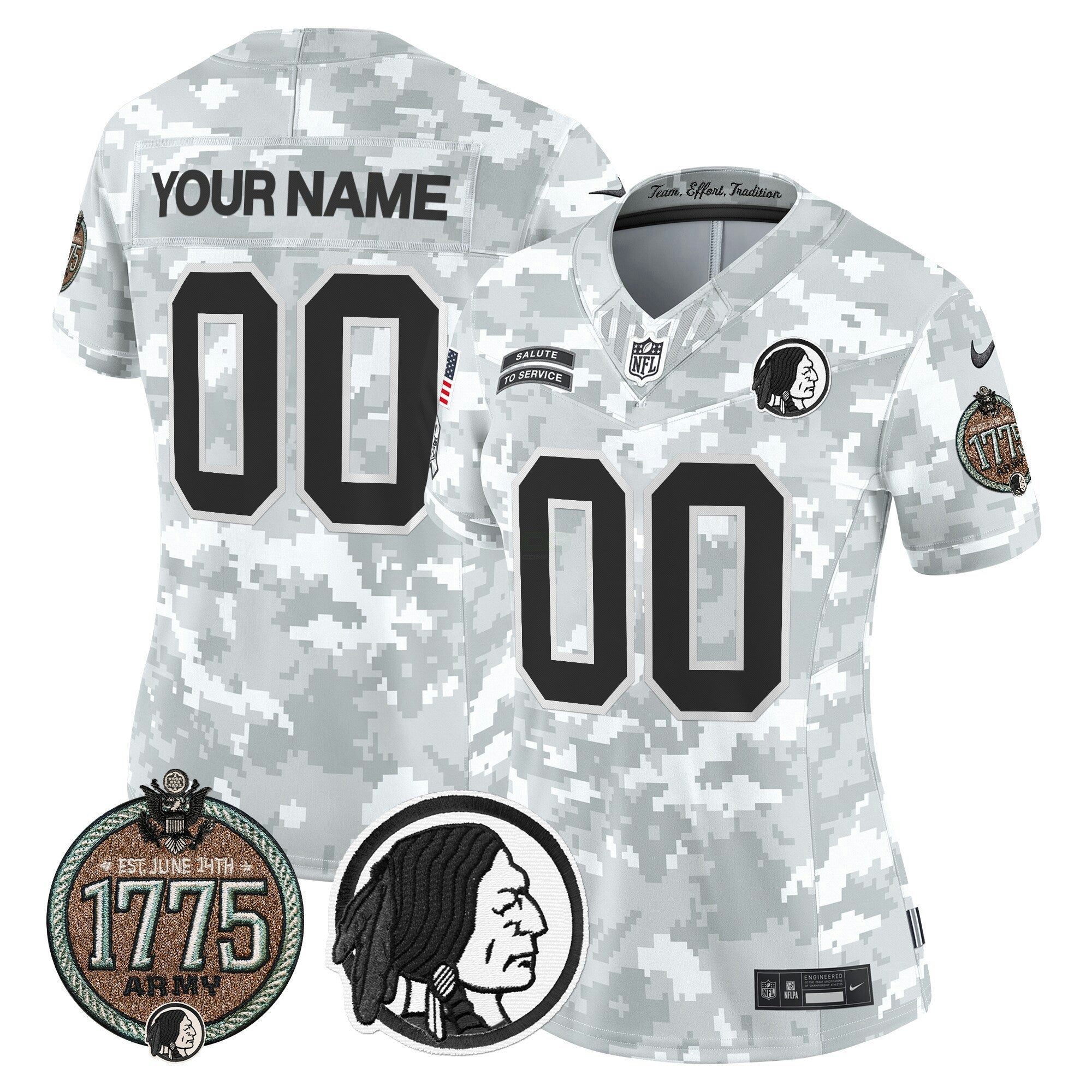 Camisa NFL Washington Redskins 2024 Salute to Service Establishment Year Patch Vapor Limited Jersey