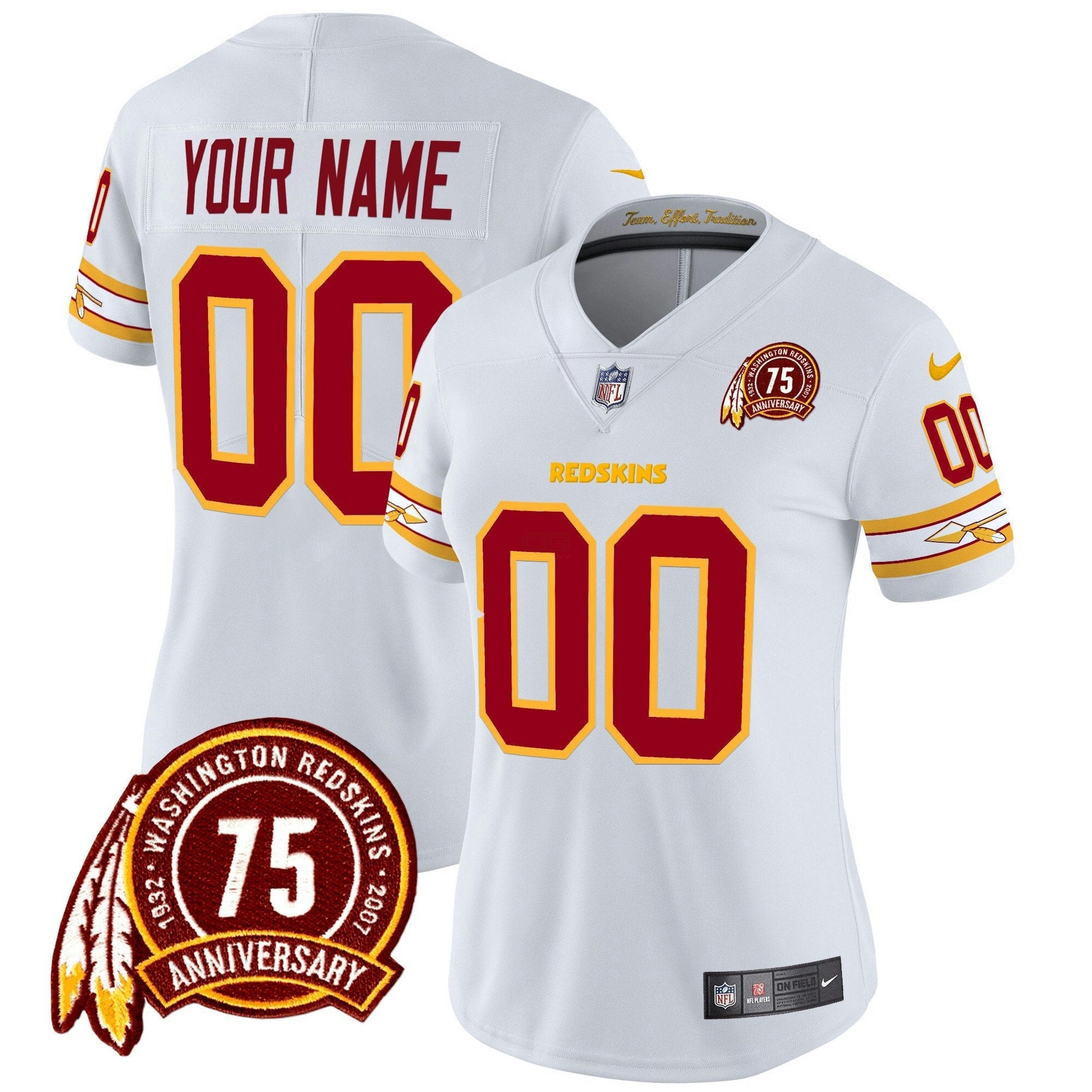 Camisa NFL Washington Redskins 75th Patch Vapor Limited Jersey