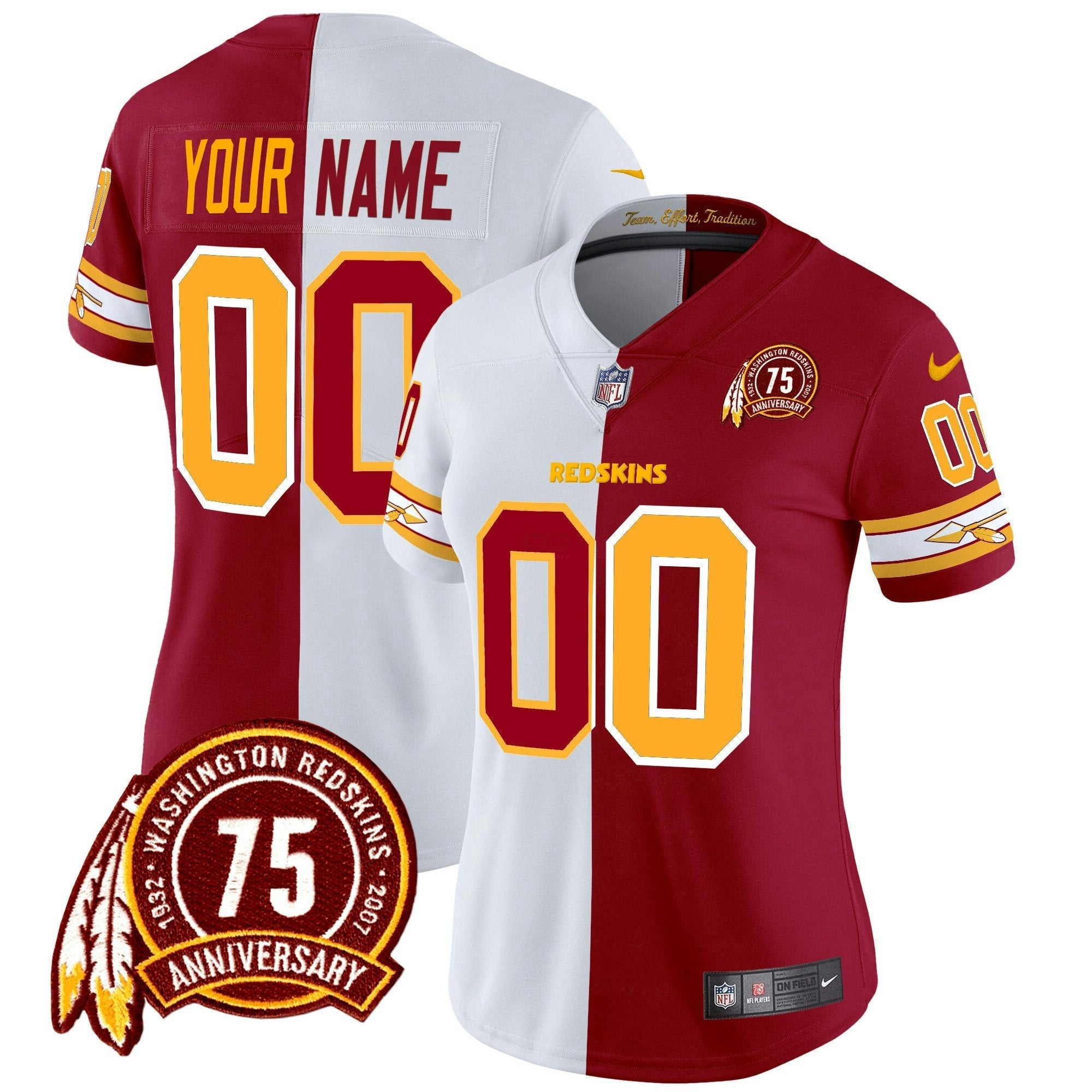 Camisa NFL Washington Redskins 75th Patch Vapor Limited Jersey