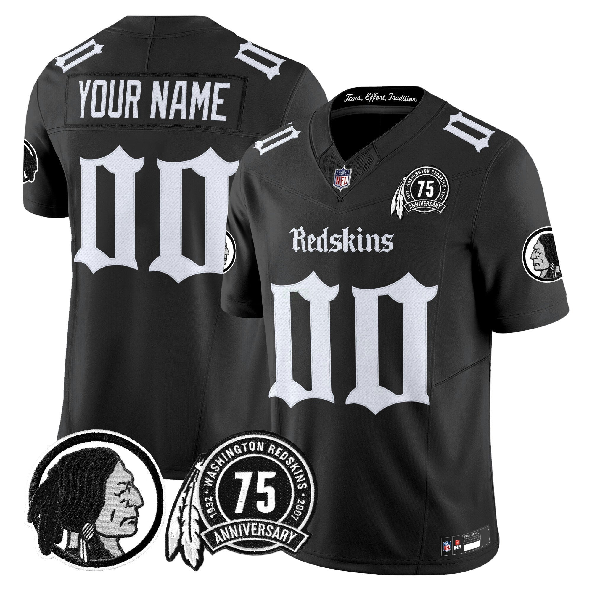 Camisa NFL Washington Redskins ‘Gothic Capital Edition’ Vapor Limited Jersey