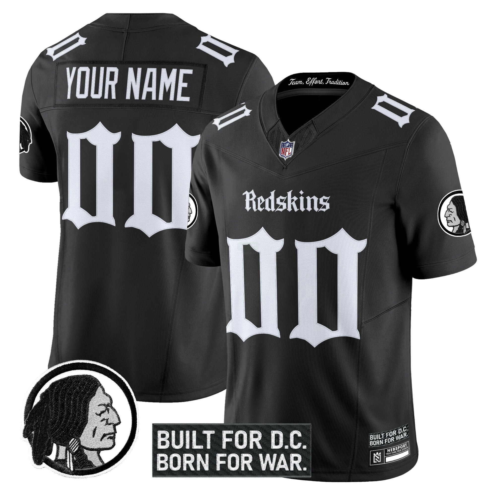 Camisa NFL Washington Redskins ‘Gothic Capital Edition’ Vapor Limited Jersey V2
