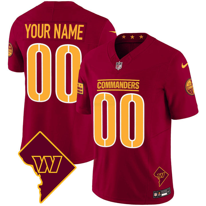 Camisa NFL Washington Washington DC Map Patch Jersey