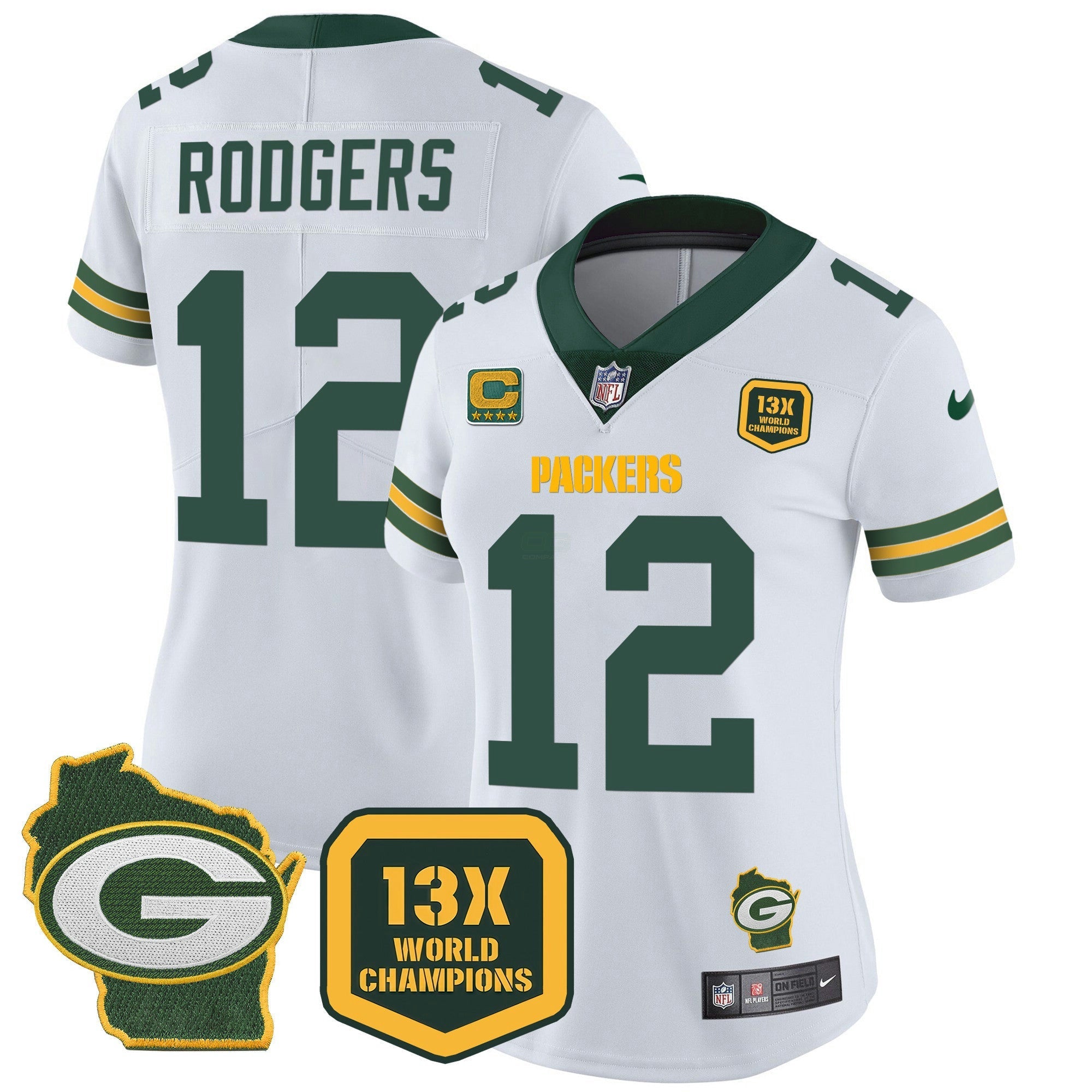 Camisa NFL Women’s 13 Time World Champions & Home Patch Vapor Jersey
