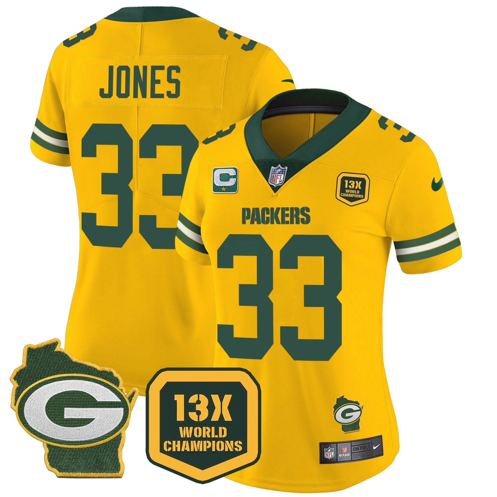 Camisa NFL Women’s 13 Time World Champions & Home Patch Vapor Jersey