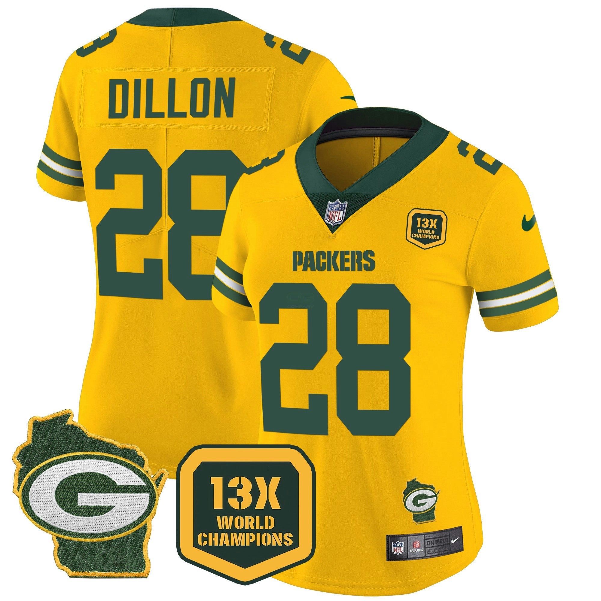Camisa NFL Women’s 13 Time World Champions & Home Patch Vapor Jersey