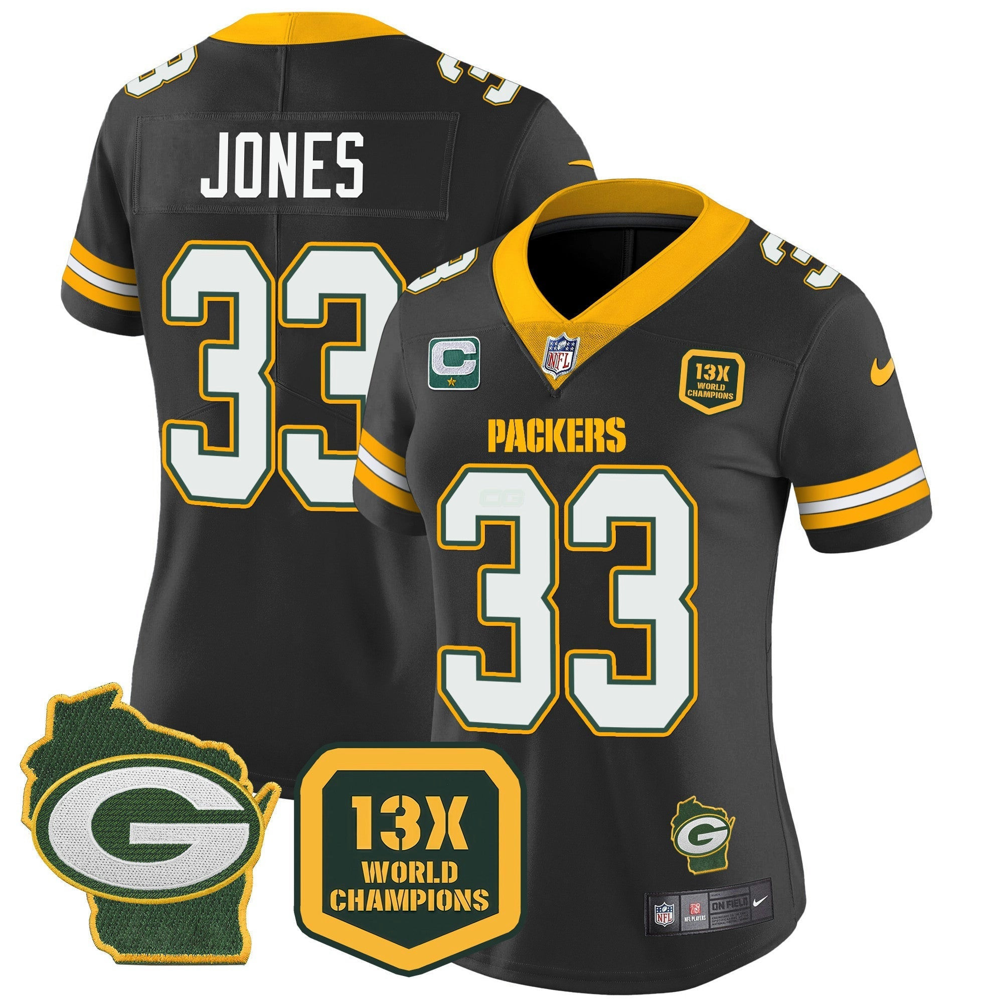 Camisa NFL Women’s 13 Time World Champions & Home Patch Vapor Jersey