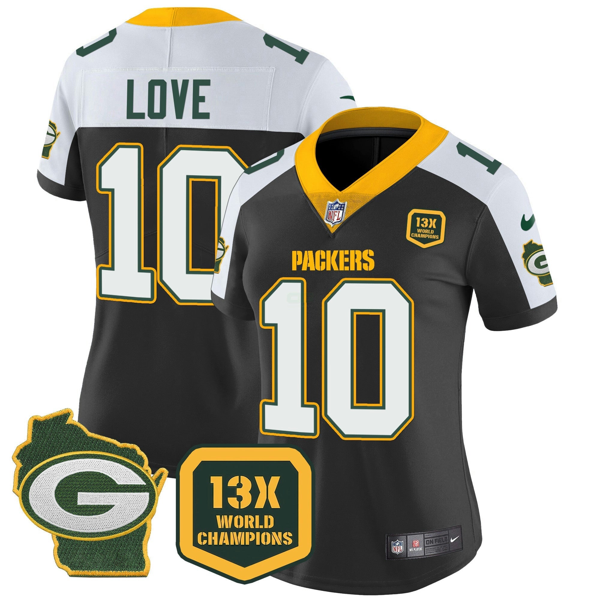 Camisa NFL Women’s 13 Time World Champions & Home Patch Vapor Jersey