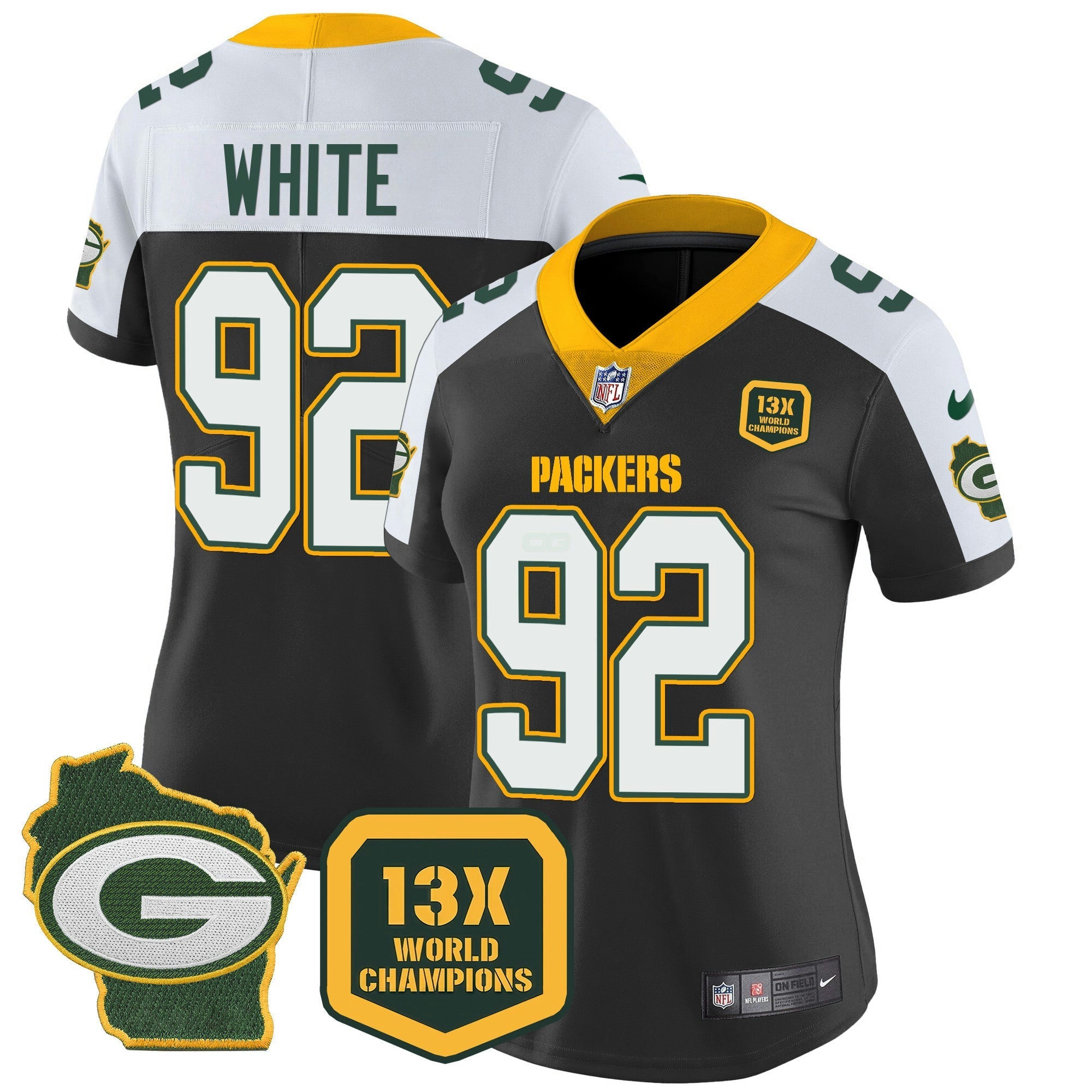 Camisa NFL Women’s 13 Time World Champions & Home Patch Vapor Jersey