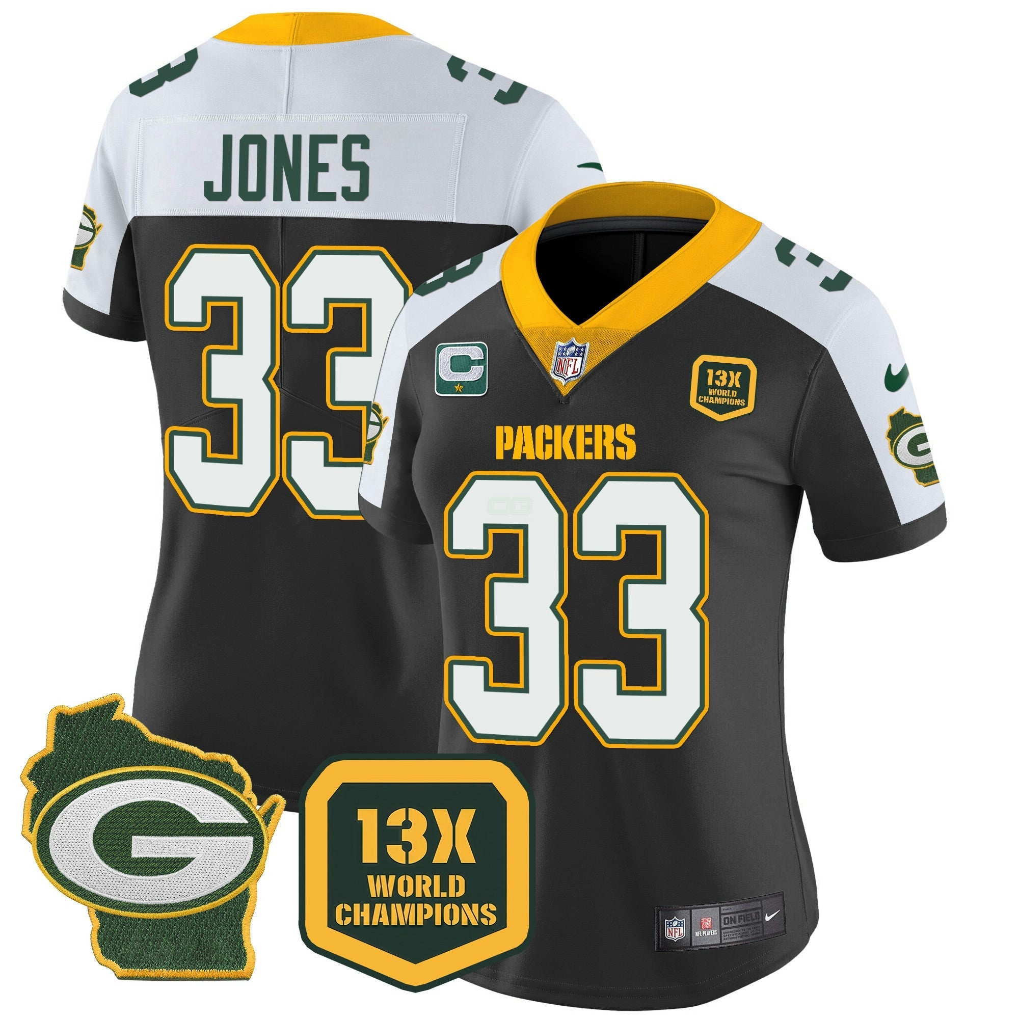 Camisa NFL Women’s 13 Time World Champions & Home Patch Vapor Jersey