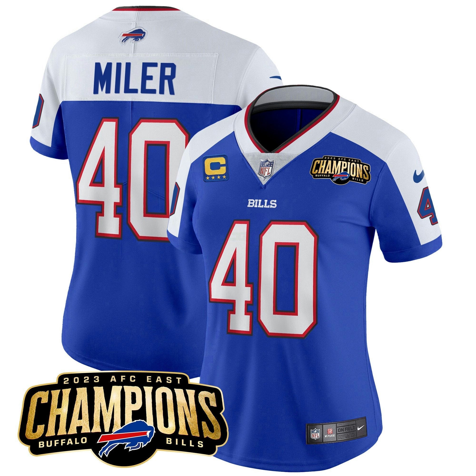 Camisa NFL Women’s 2023 AFC East Champions Patch Vapor Jersey