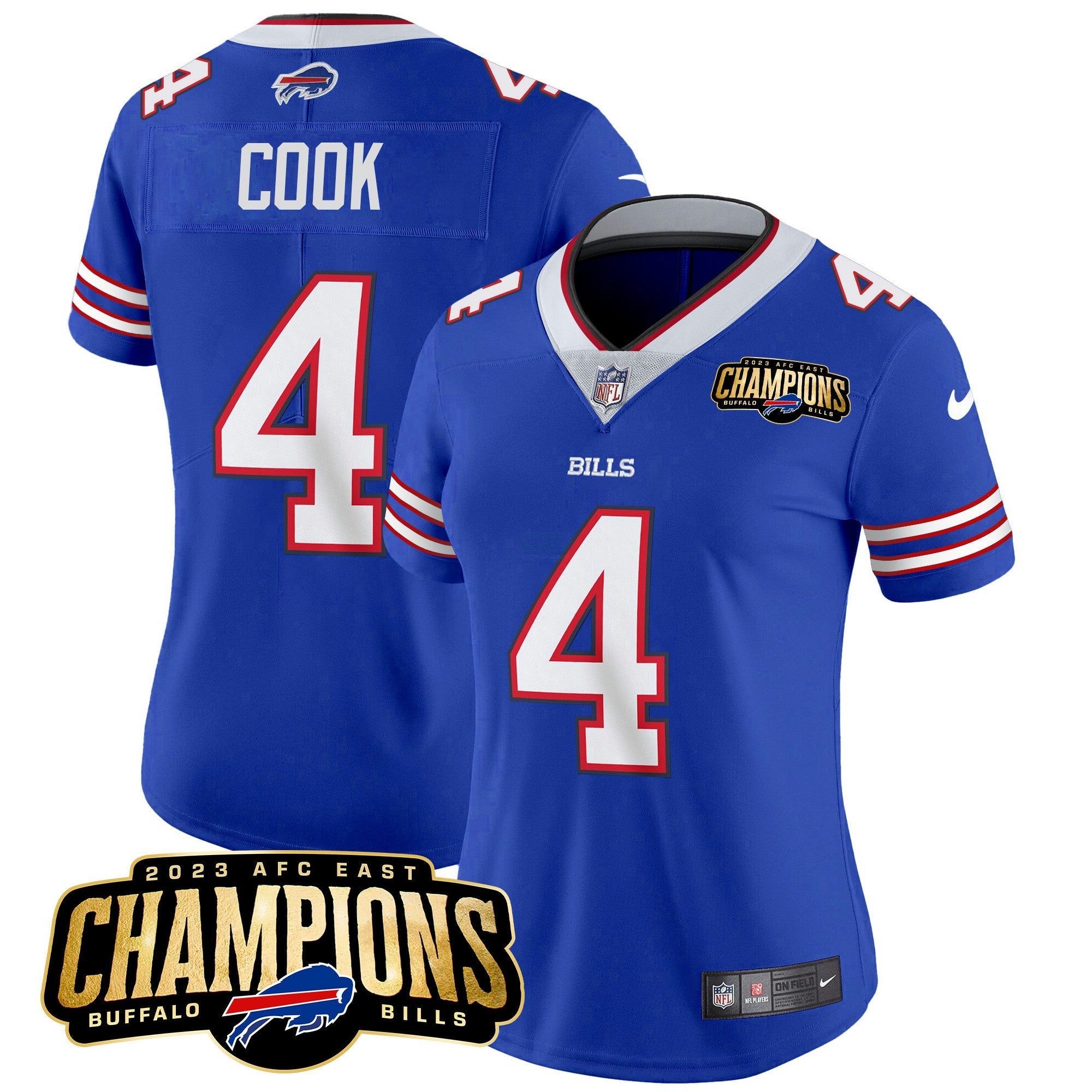 Camisa NFL Women’s 2023 AFC East Champions Patch Vapor Jersey