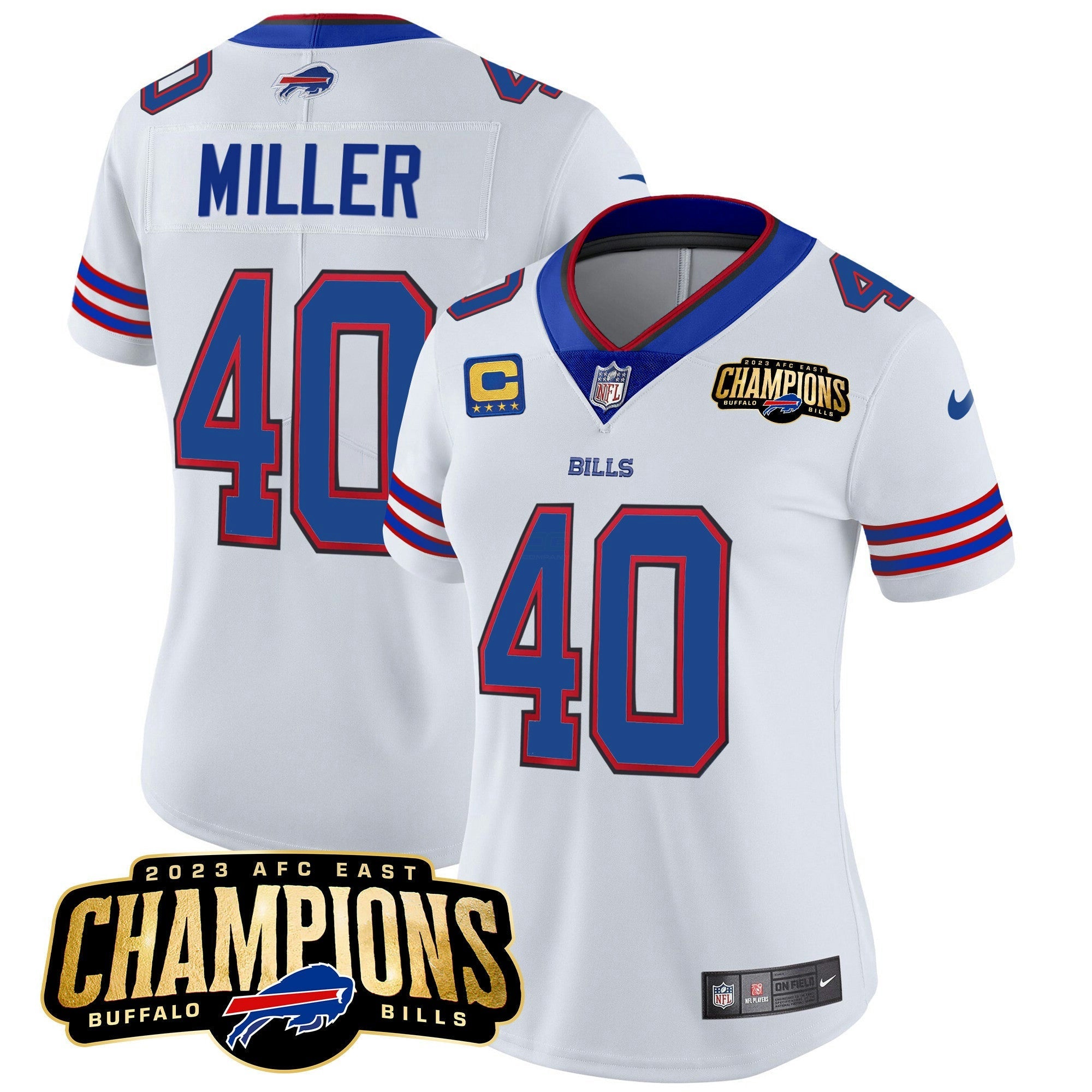 Camisa NFL Women’s 2023 AFC East Champions Patch Vapor Jersey