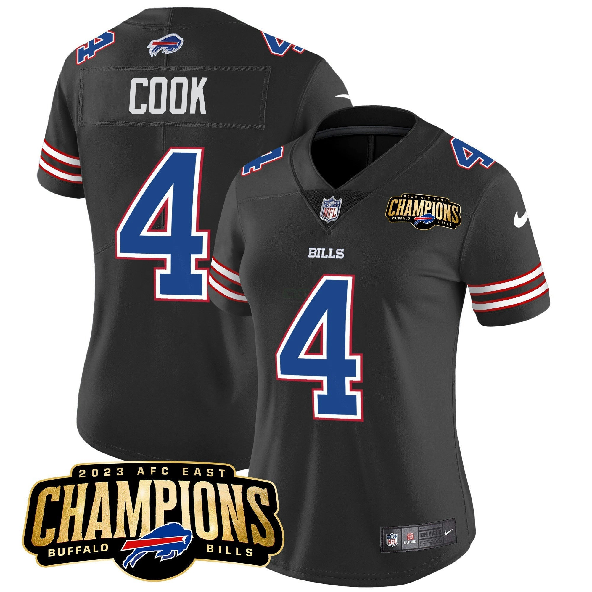Camisa NFL Women’s 2023 AFC East Champions Patch Vapor Jersey