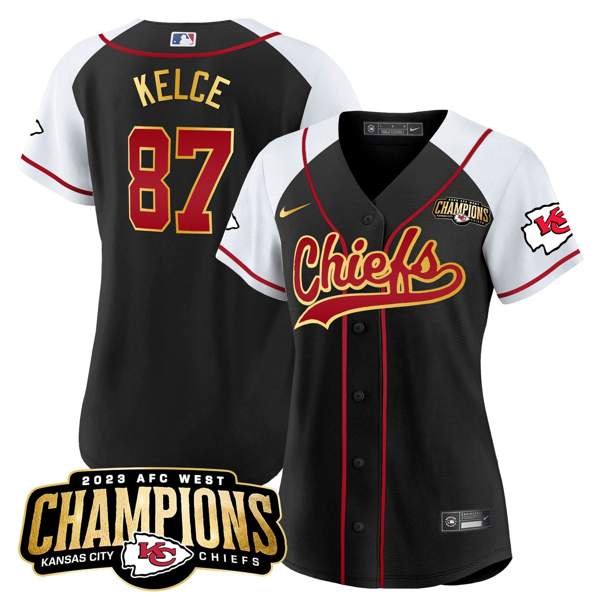 Camisa NFL Women’s 2023 AFC West Champions Patch Jersey