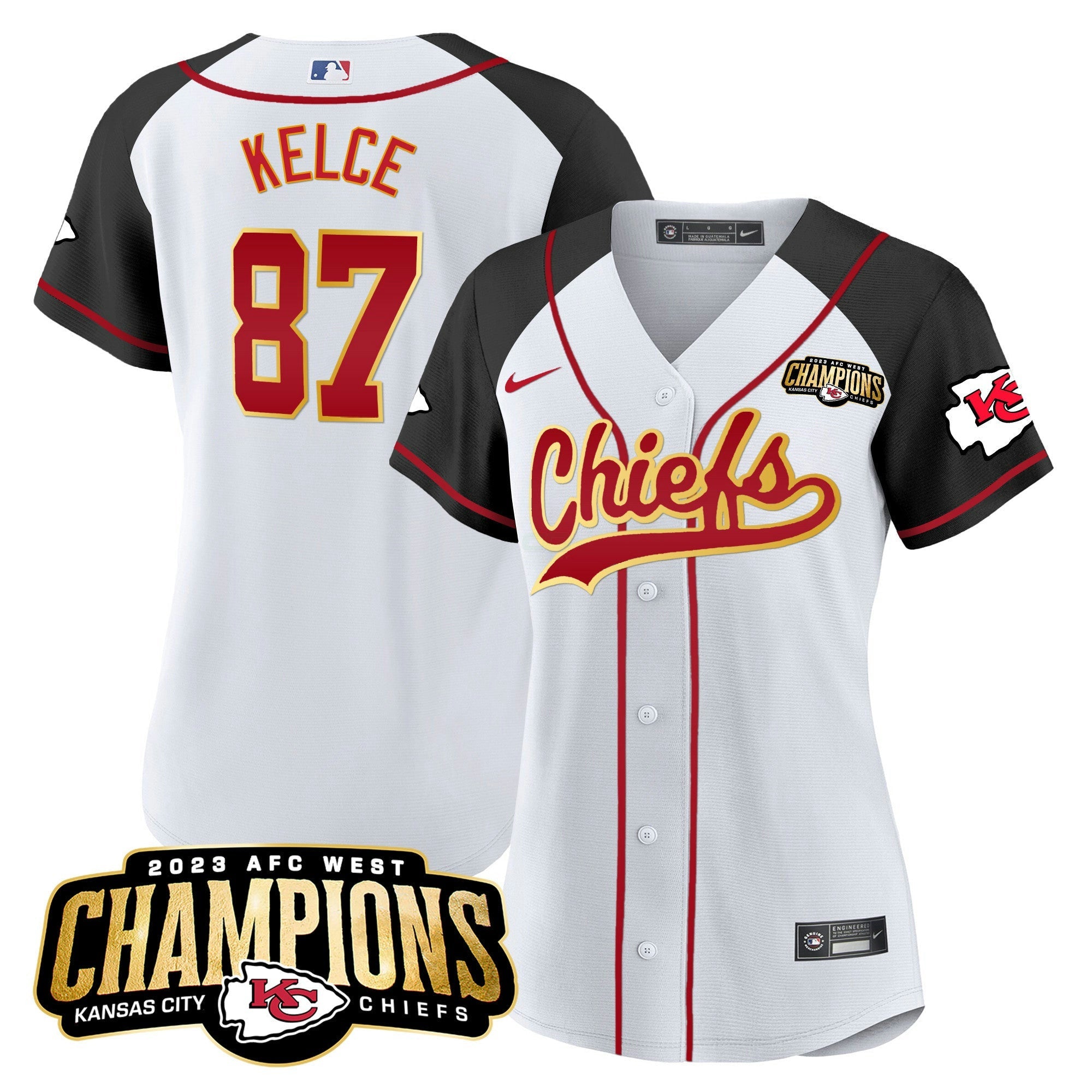 Camisa NFL Women’s 2023 AFC West Champions Patch Jersey