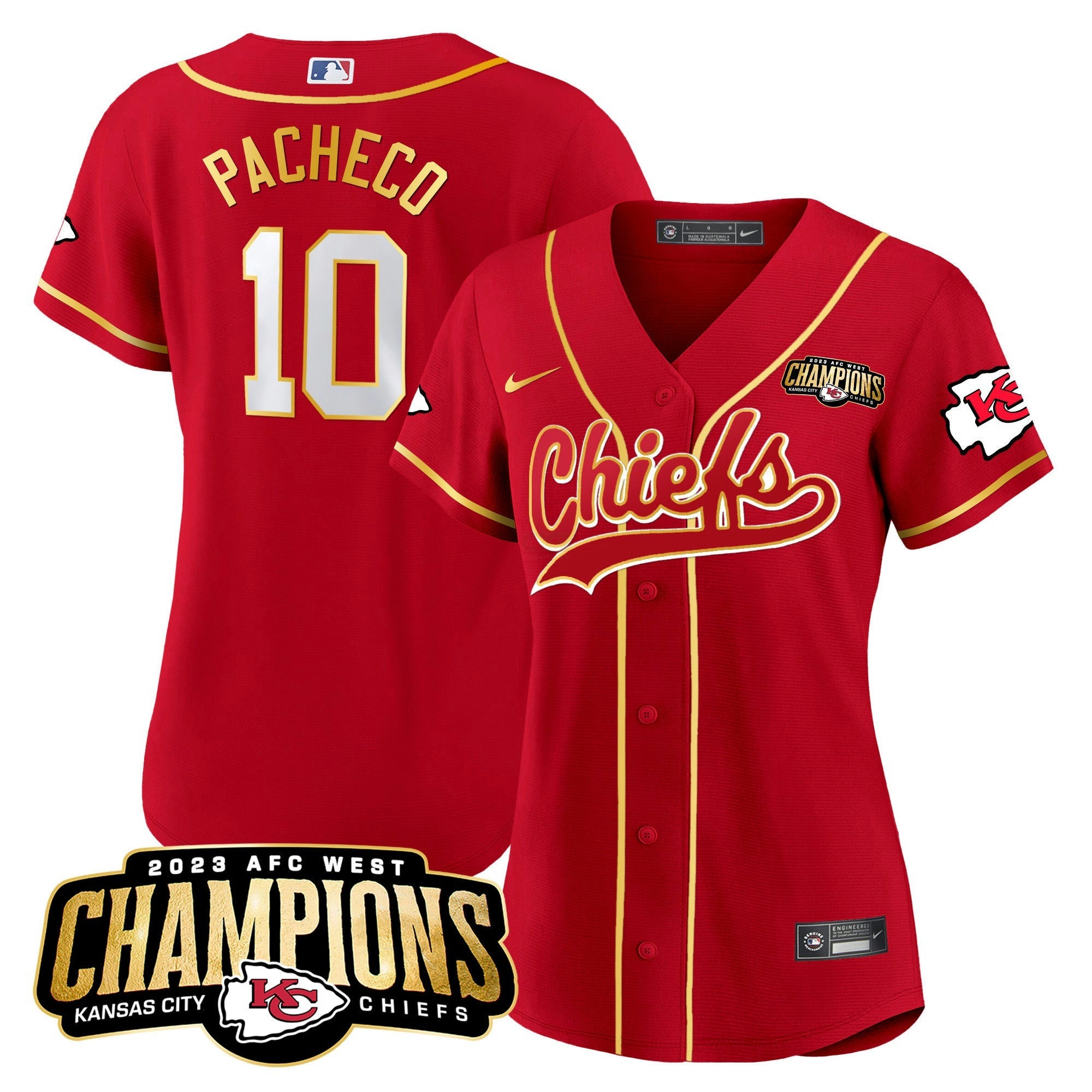 Camisa NFL Women’s 2023 AFC West Champions Patch Jersey