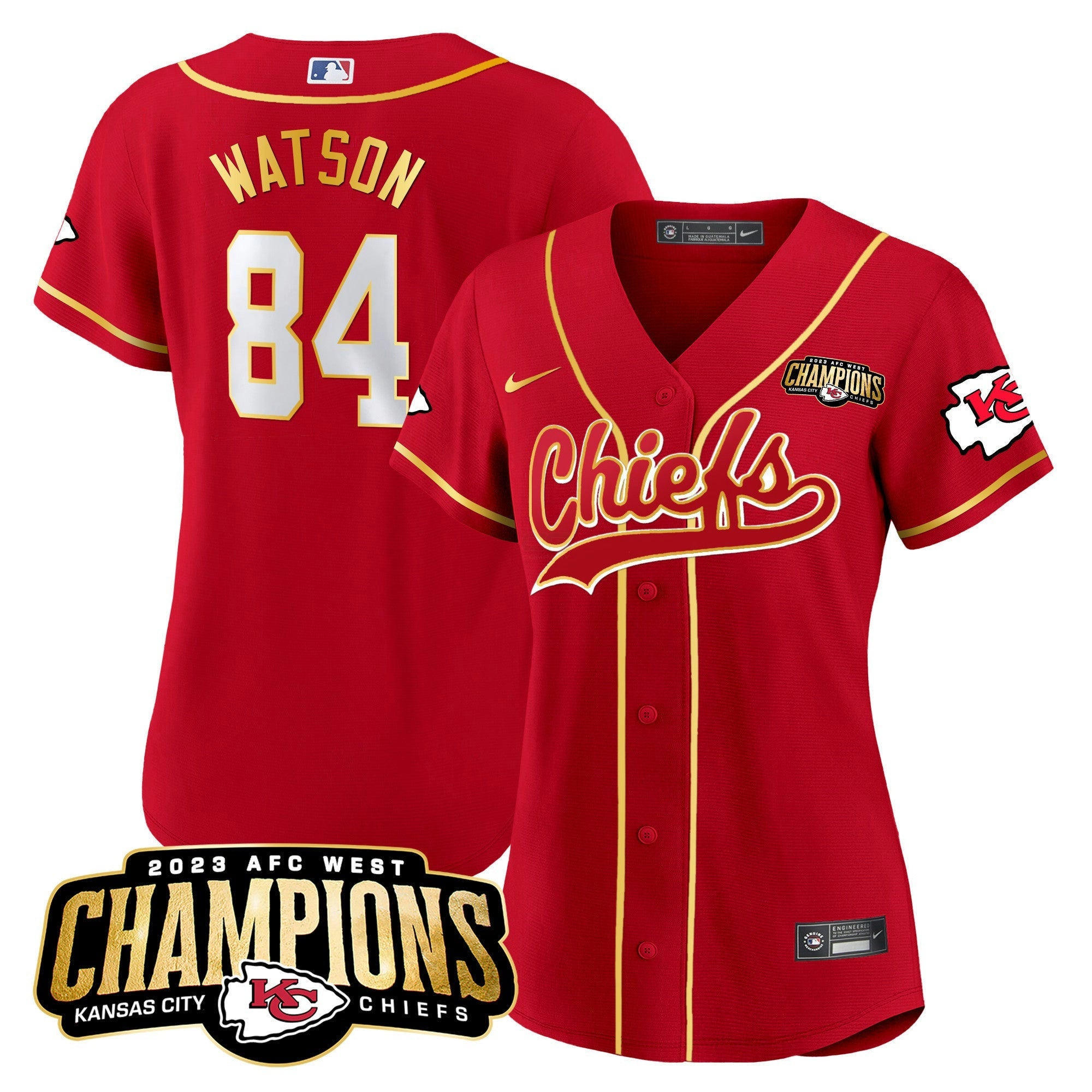 Camisa NFL Women’s 2023 AFC West Champions Patch Jersey
