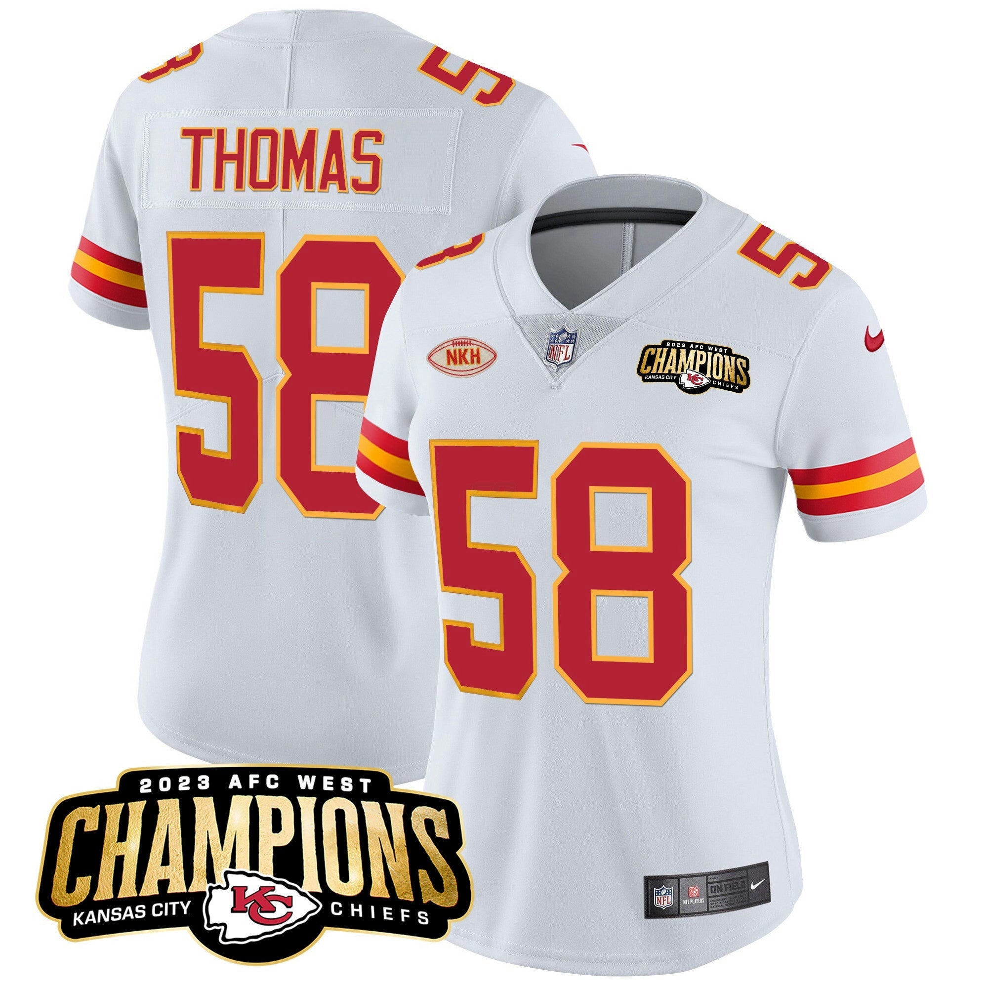Camisa NFL Women’s 2023 AFC West Champions Patch Vapor Limited Jersey