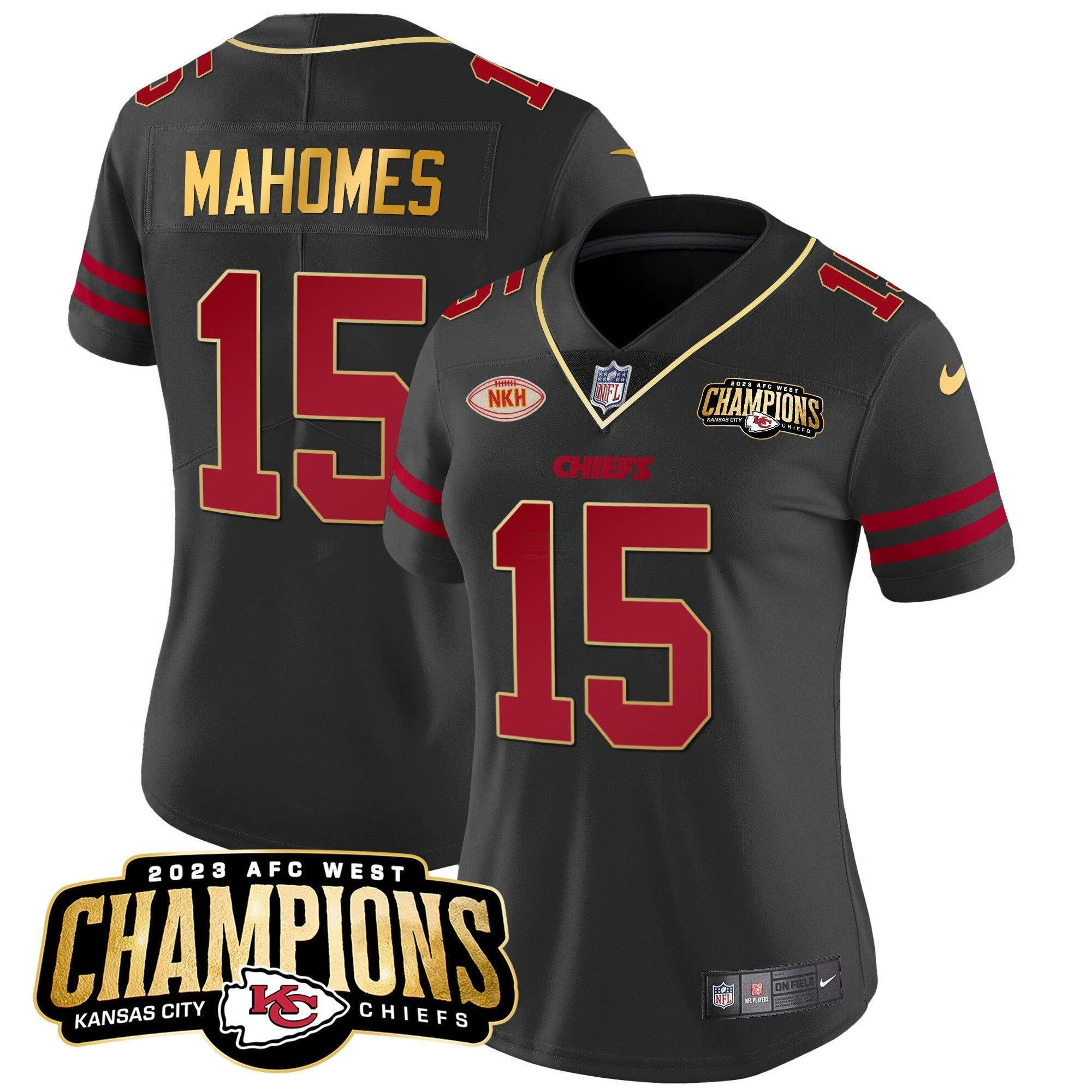 Camisa NFL Women’s 2023 AFC West Champions Patch Vapor Limited Jersey