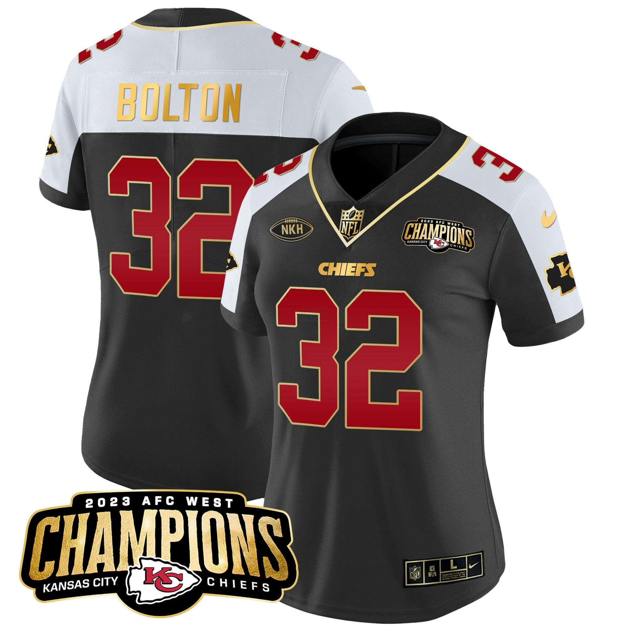 Camisa NFL Women’s 2023 AFC West Champions Patch Vapor Limited Jersey