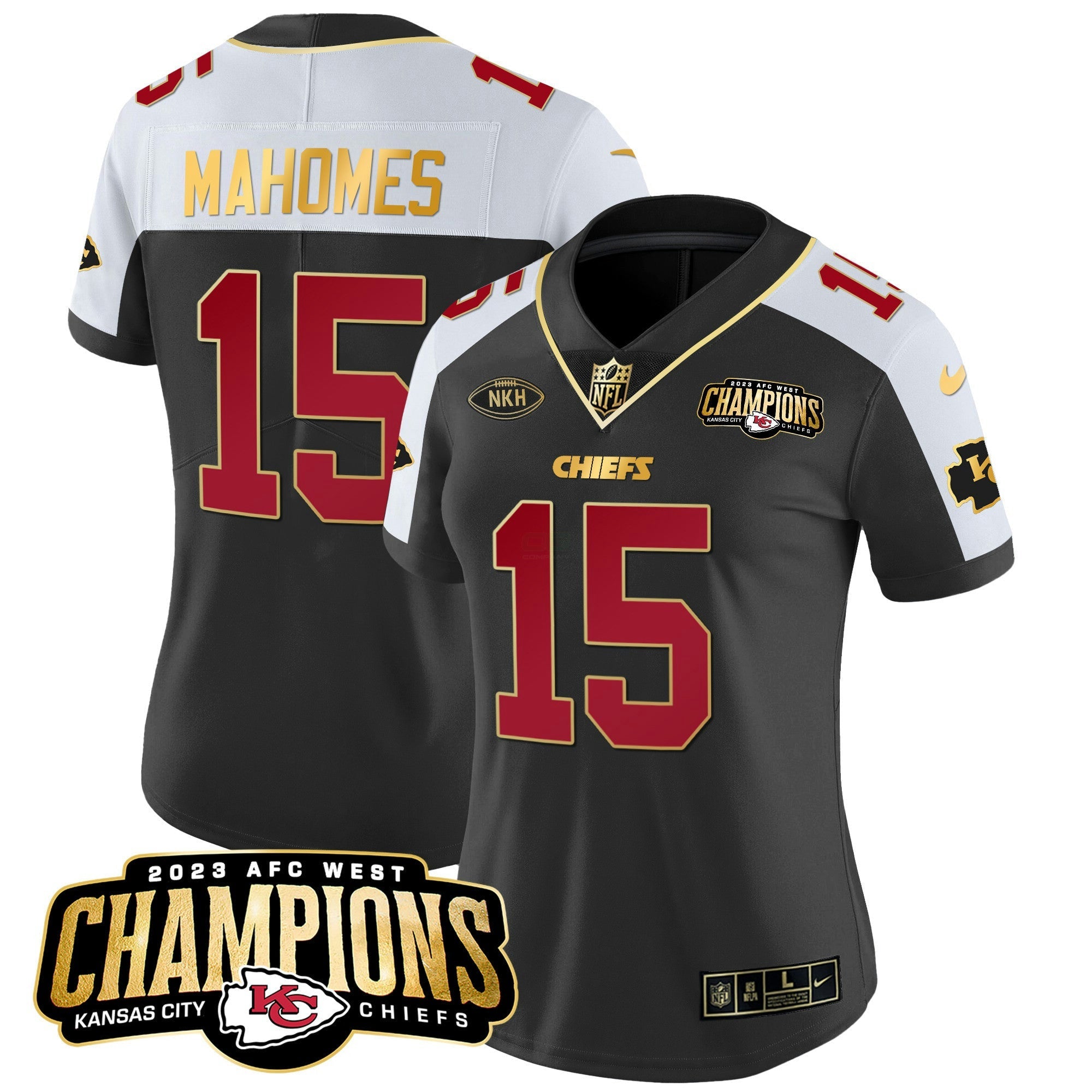 Camisa NFL Women’s 2023 AFC West Champions Patch Vapor Limited Jersey