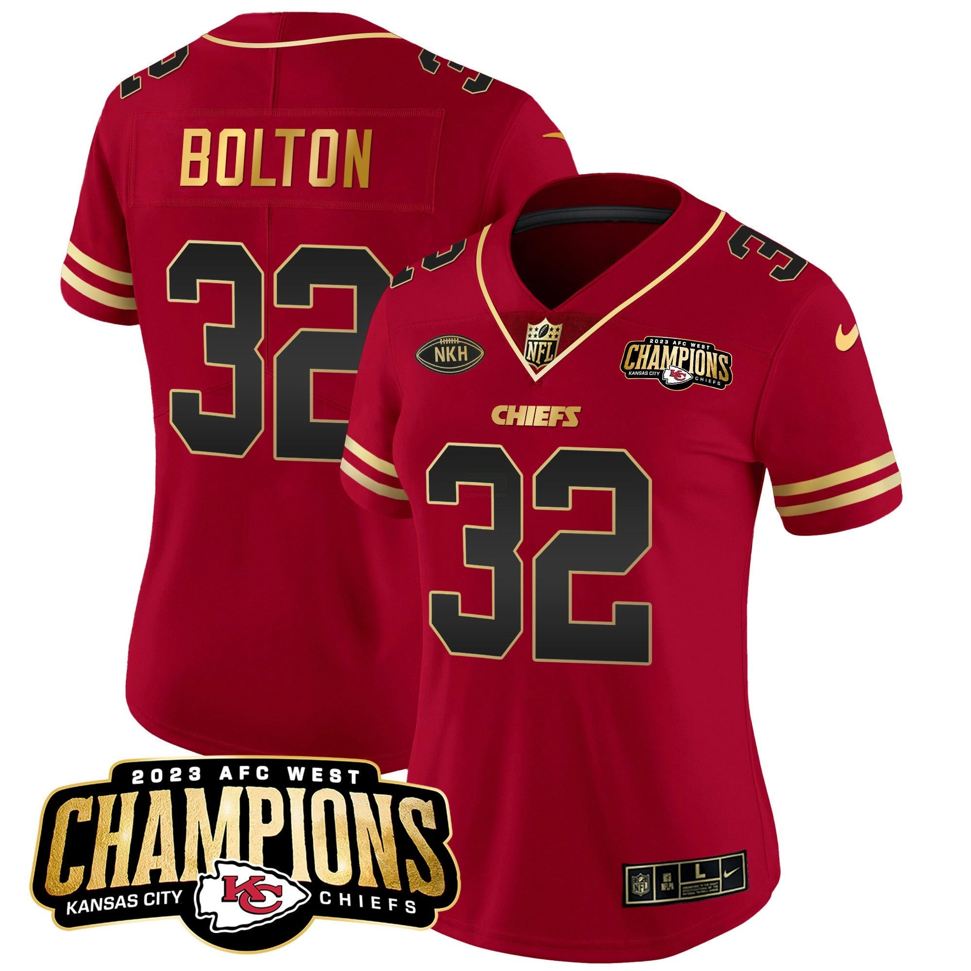 Camisa NFL Women’s 2023 AFC West Champions Patch Vapor Limited Jersey