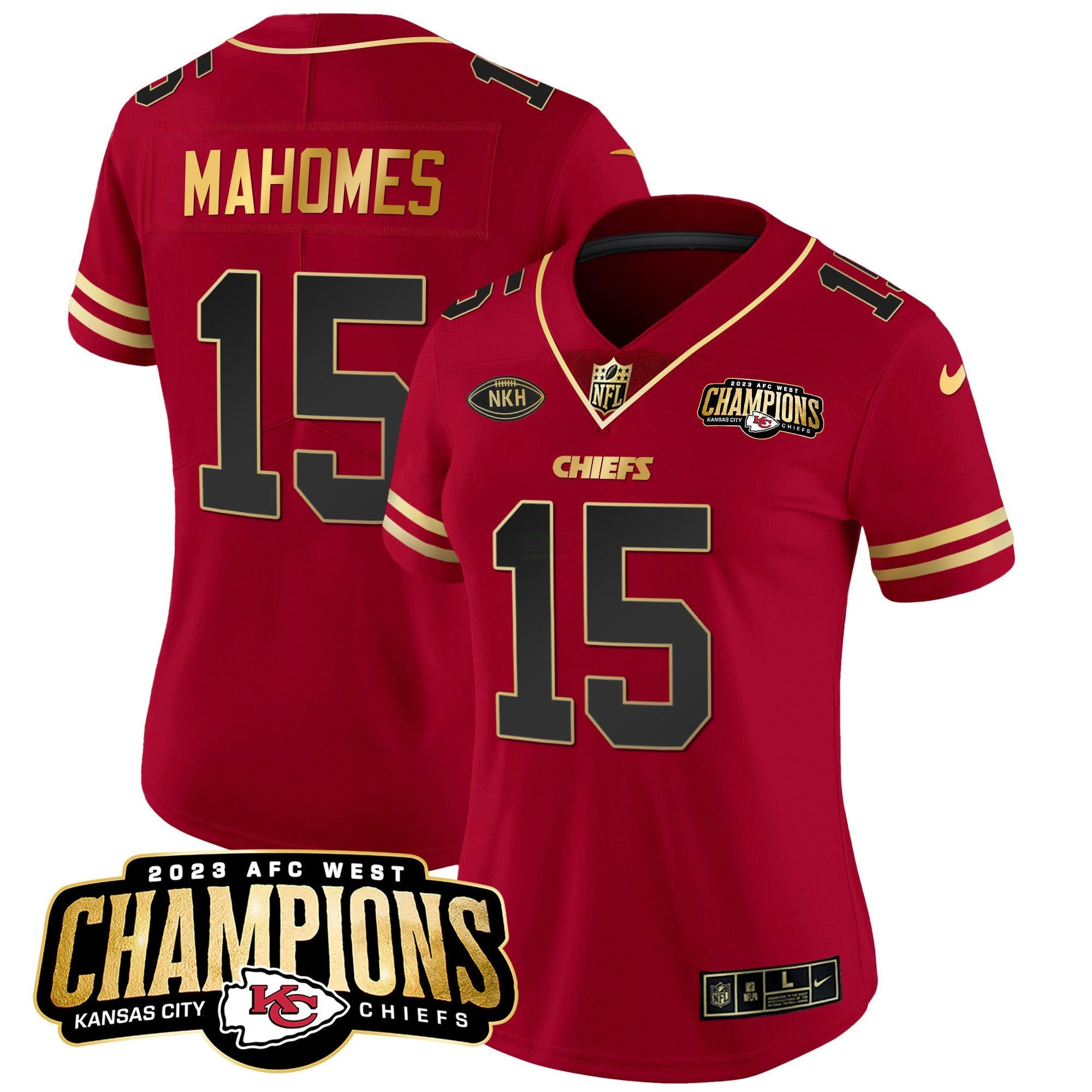 Camisa NFL Women’s 2023 AFC West Champions Patch Vapor Limited Jersey