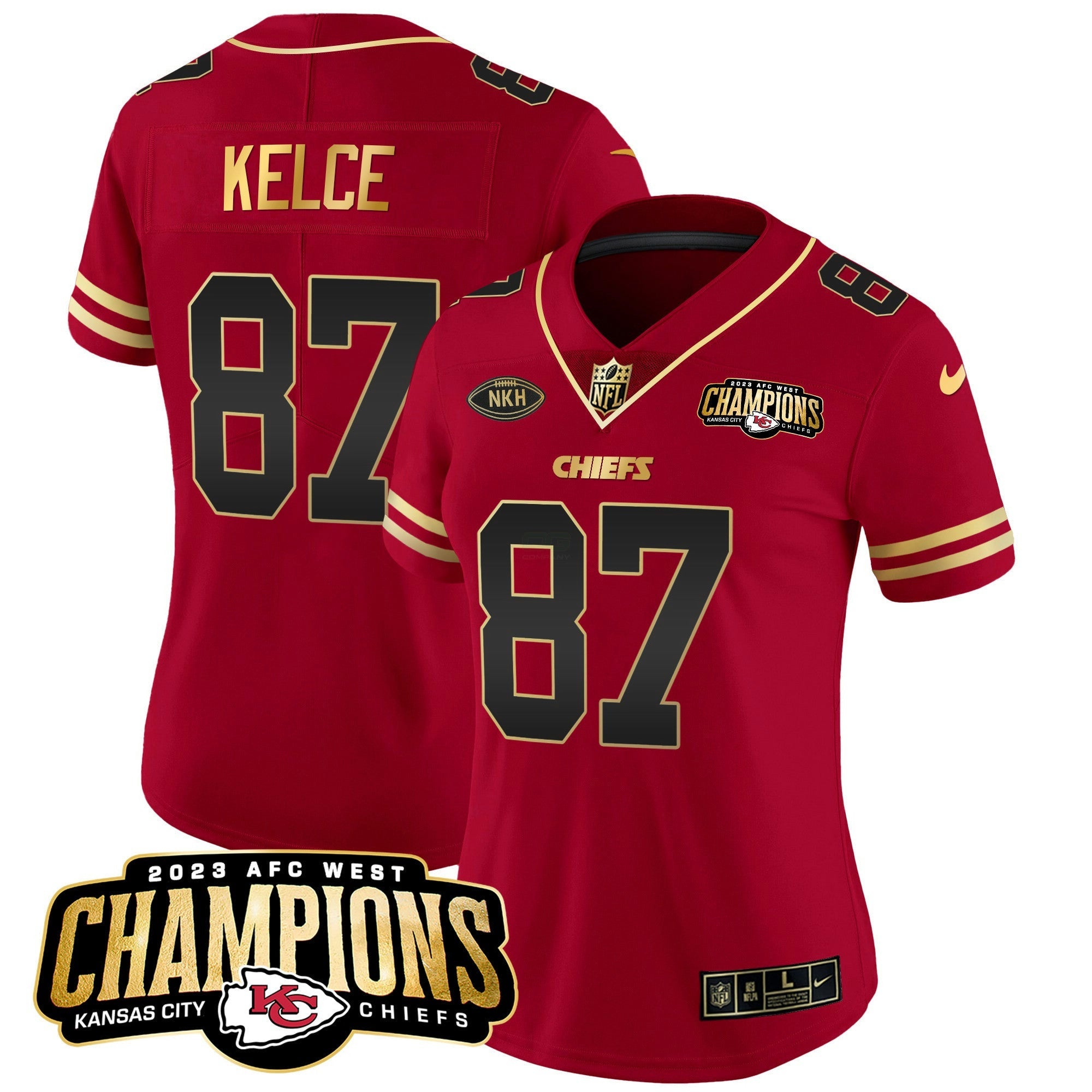 Camisa NFL Women’s 2023 AFC West Champions Patch Vapor Limited Jersey