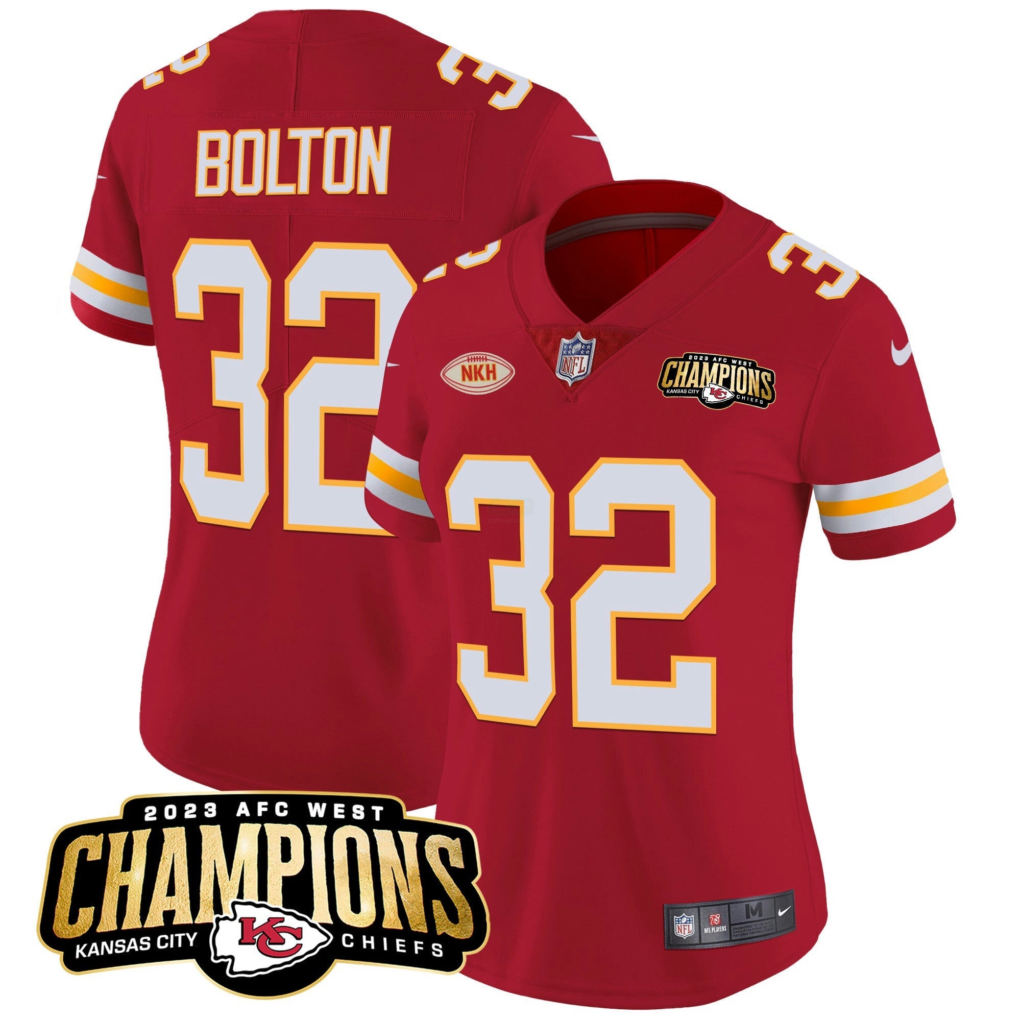 Camisa NFL Women’s 2023 AFC West Champions Patch Vapor Limited Jersey