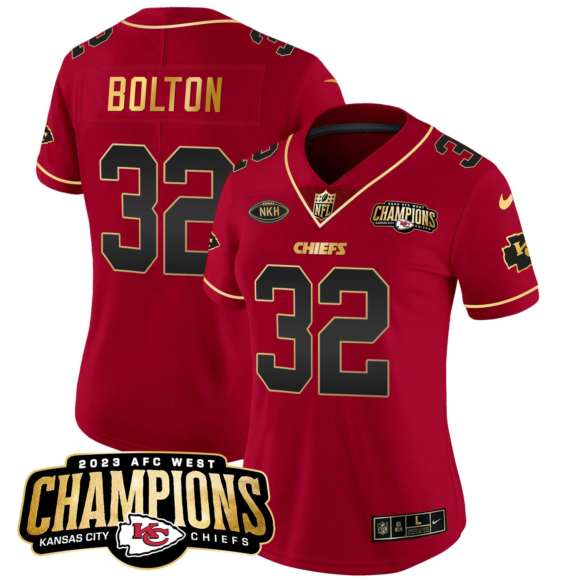 Camisa NFL Women’s 2023 AFC West Champions Patch Vapor Limited Jersey