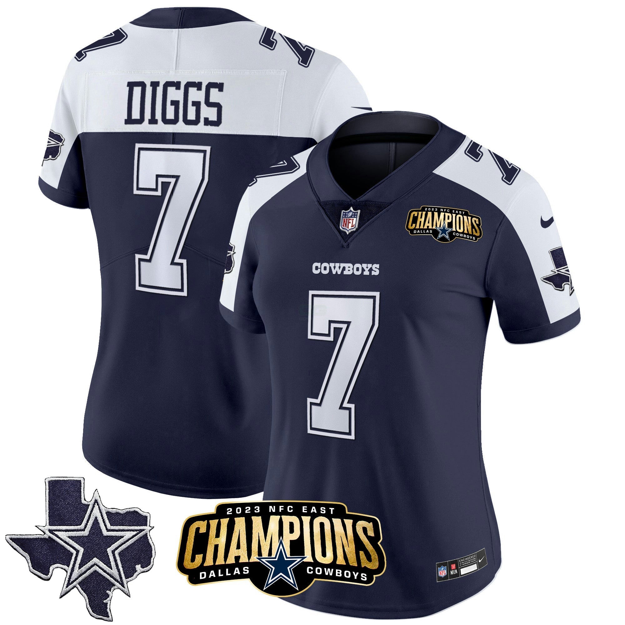 Camisa NFL Women’s 2023 NFC East Champions Patch Vapor Jersey