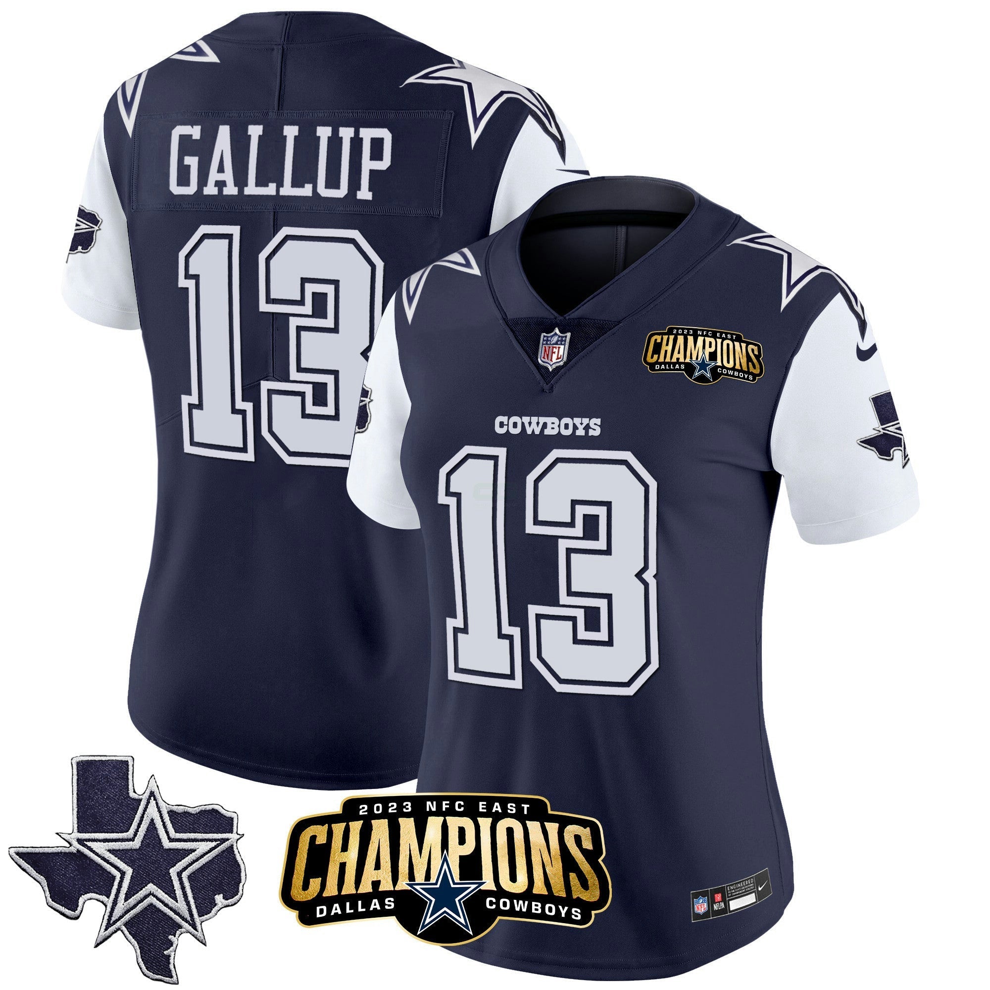 Camisa NFL Women’s 2023 NFC East Champions Patch Vapor Jersey