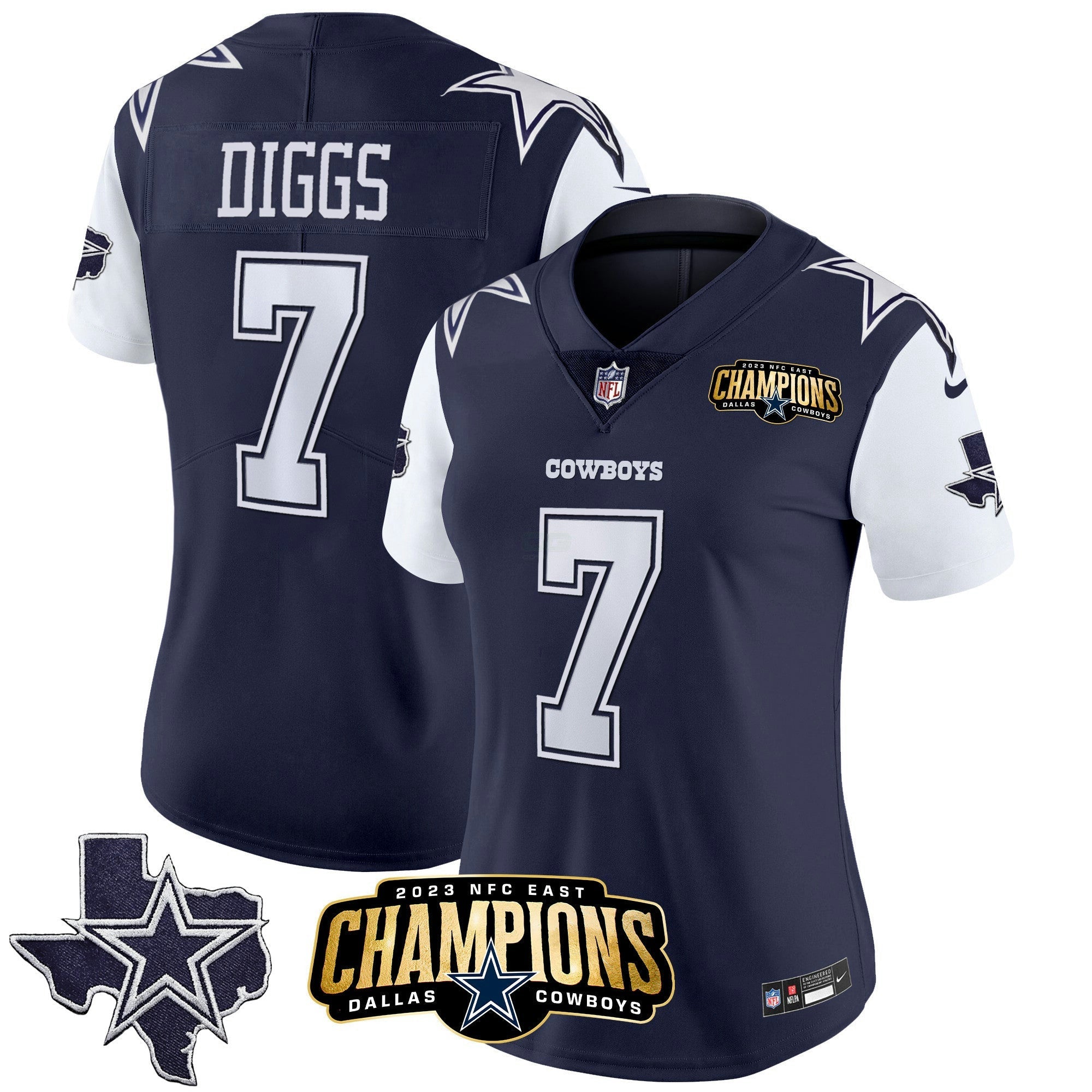Camisa NFL Women’s 2023 NFC East Champions Patch Vapor Jersey