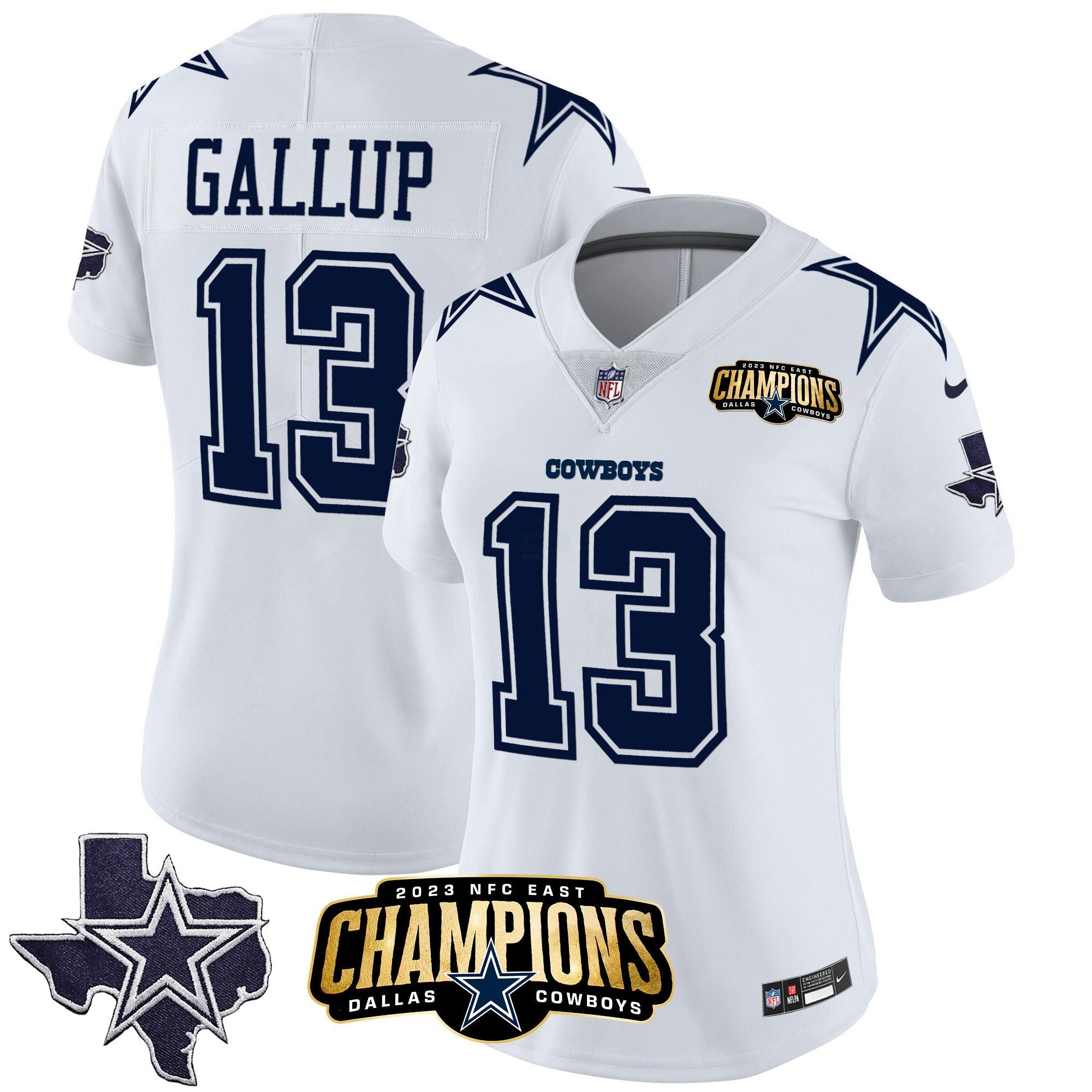 Camisa NFL Women’s 2023 NFC East Champions Patch Vapor Jersey