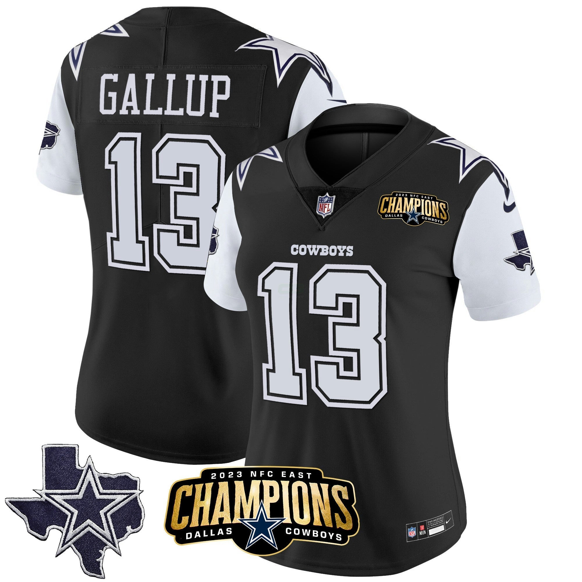 Camisa NFL Women’s 2023 NFC East Champions Patch Vapor Jersey