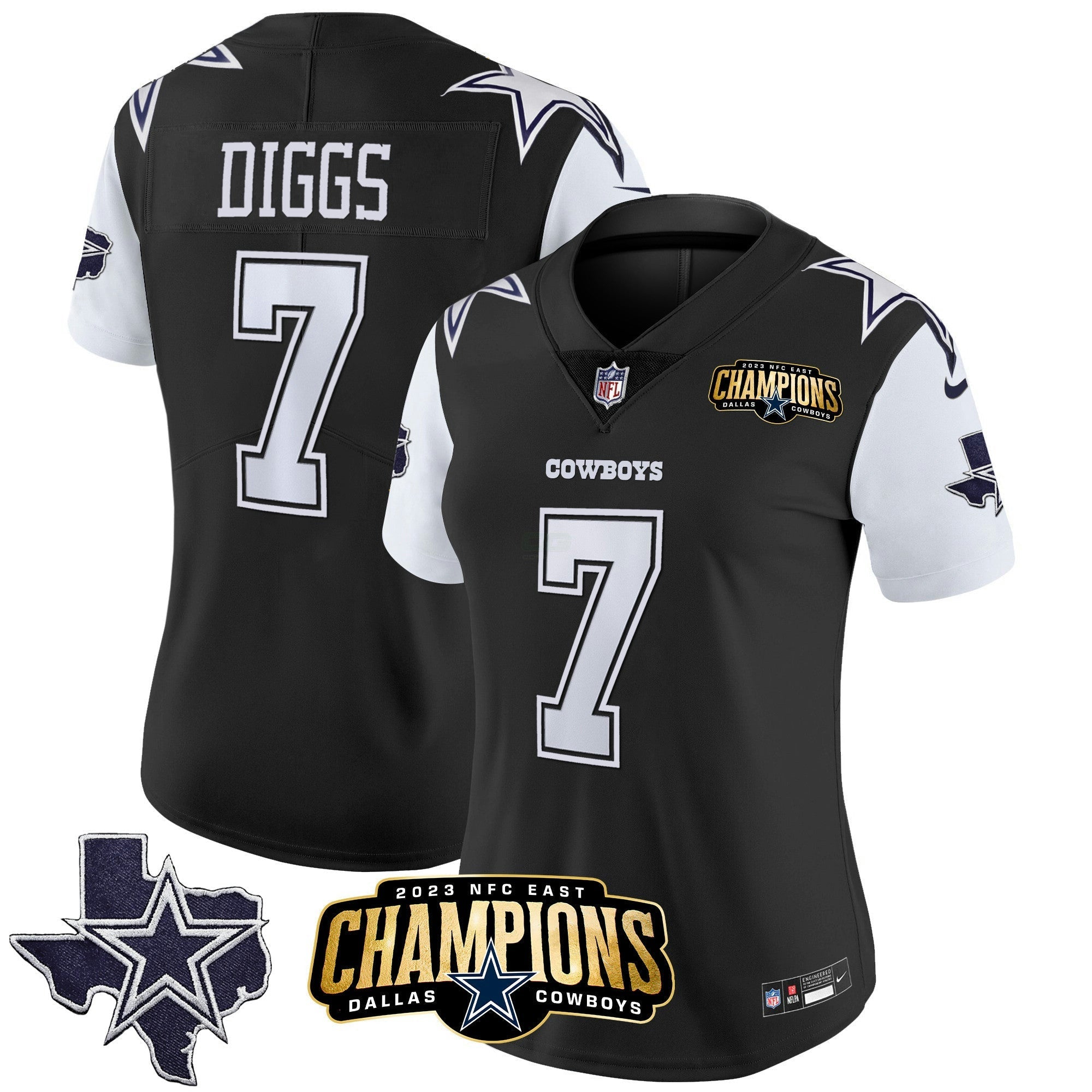 Camisa NFL Women’s 2023 NFC East Champions Patch Vapor Jersey