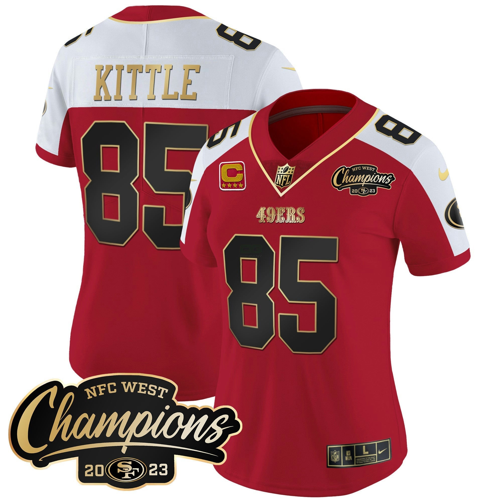 Camisa NFL Women’s 2023 NFC West Champions Patch Vapor Jersey