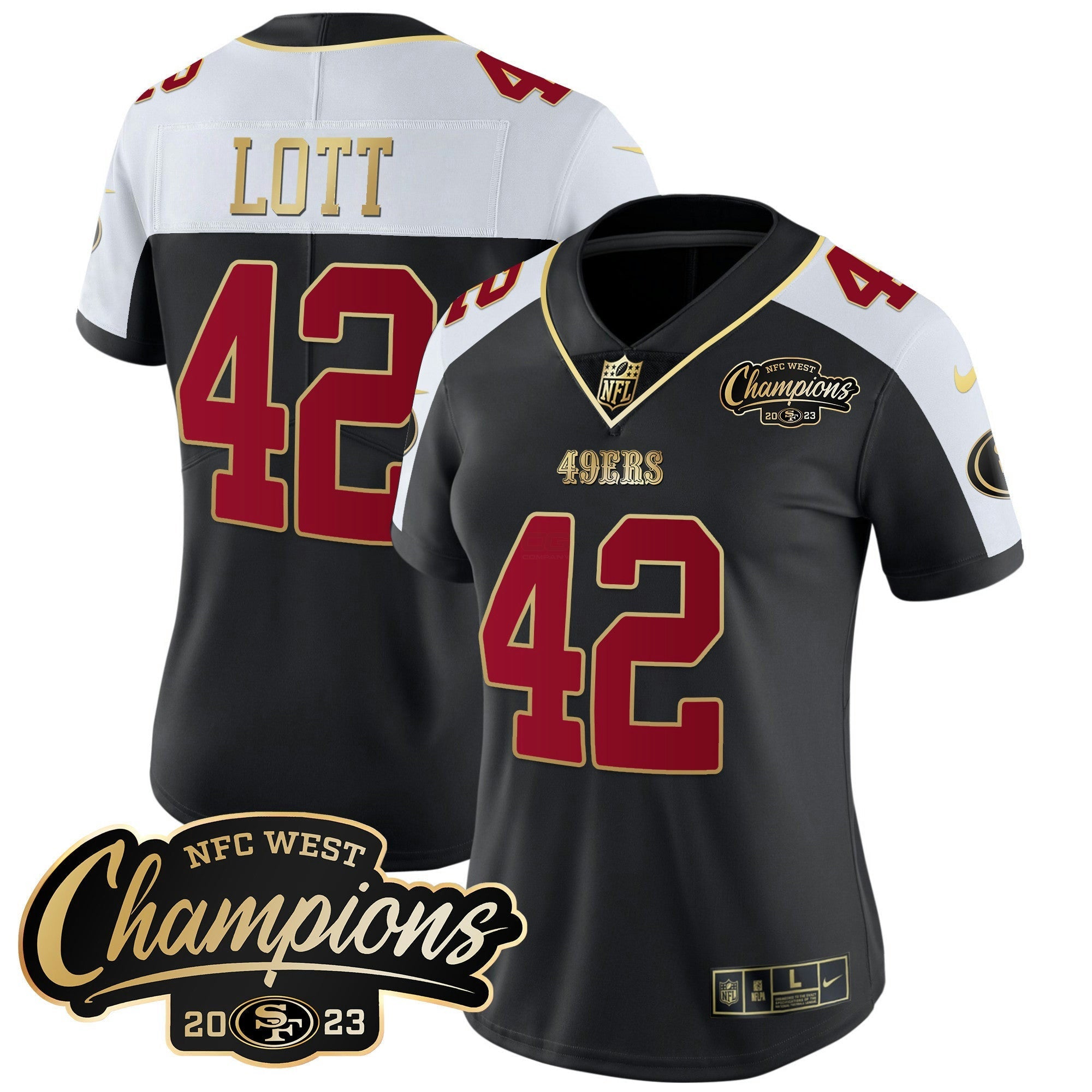 Camisa NFL Women’s 2023 NFC West Champions Patch Vapor Jersey
