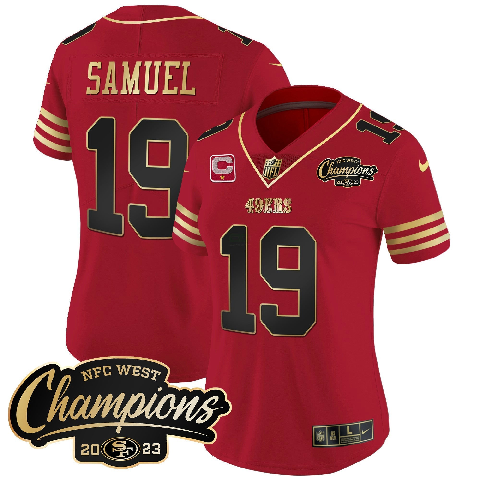 Camisa NFL Women’s 2023 NFC West Champions Patch Vapor Jersey