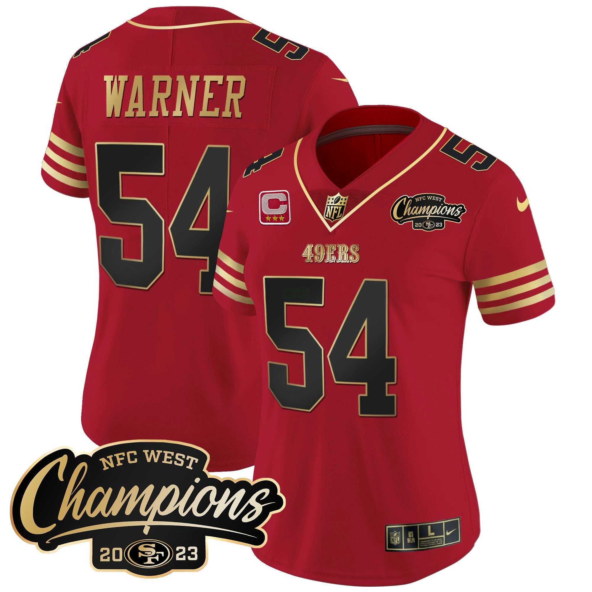 Camisa NFL Women’s 2023 NFC West Champions Patch Vapor Jersey