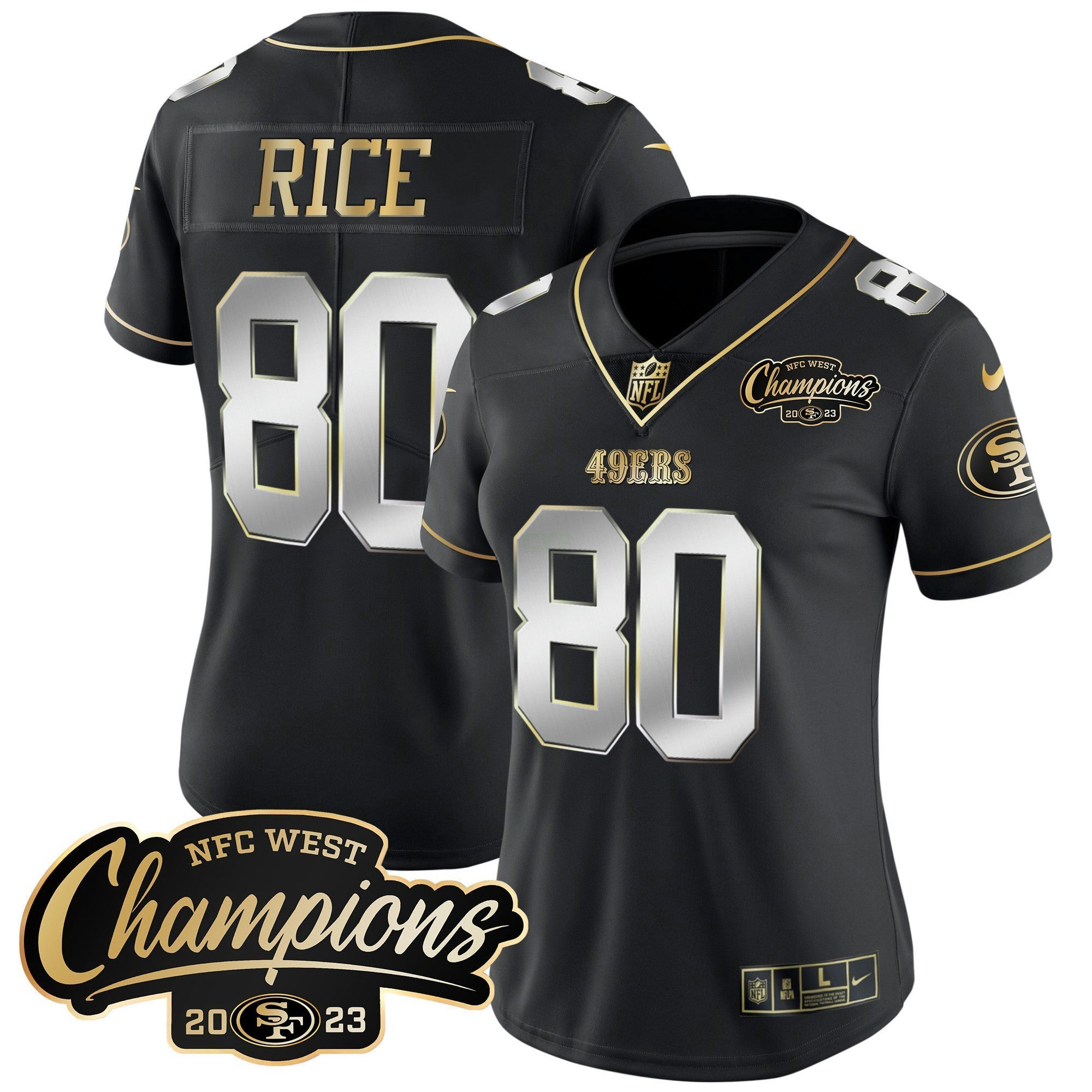 Camisa NFL Women’s 2023 NFC West Champions Patch Vapor Jersey
