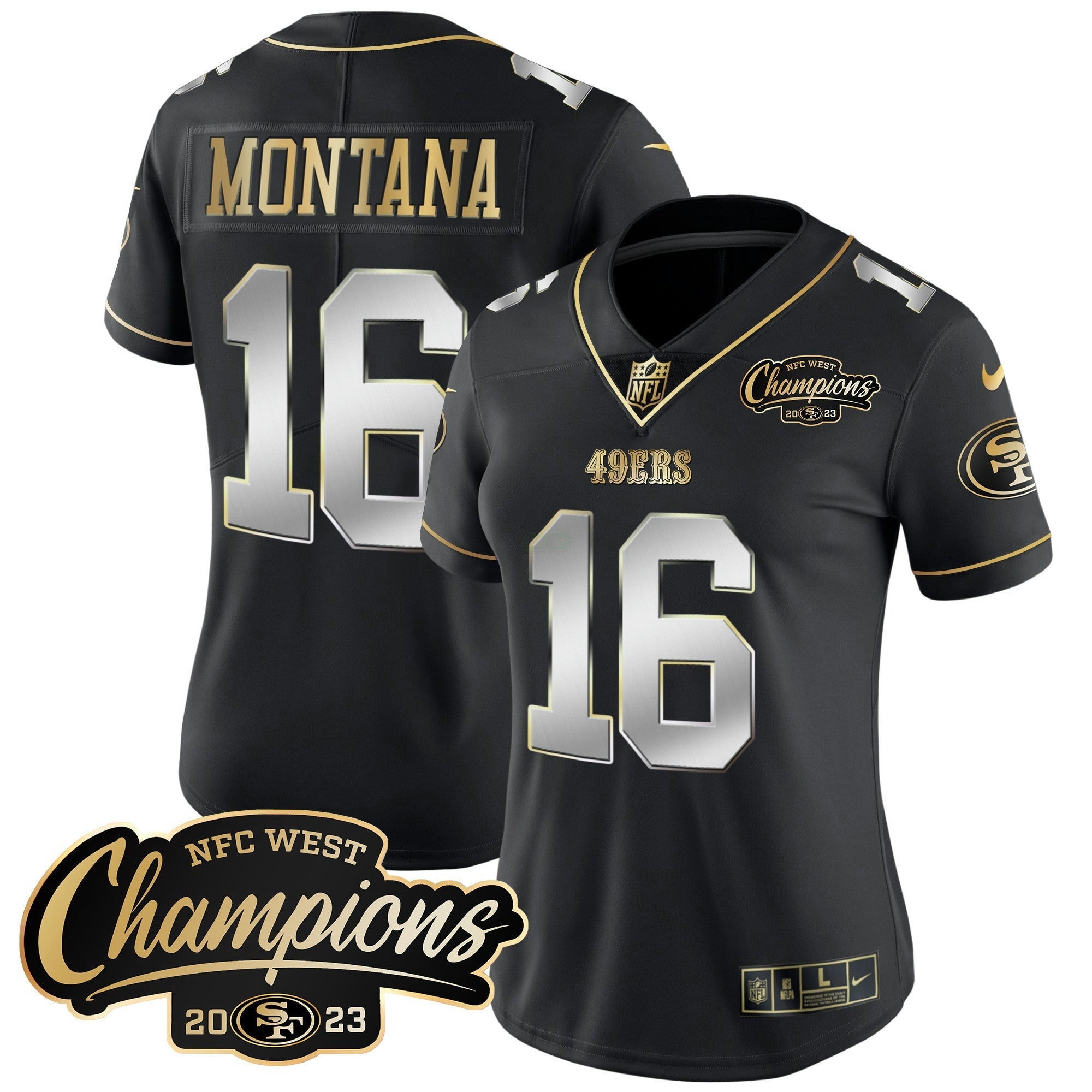 Camisa NFL Women’s 2023 NFC West Champions Patch Vapor Jersey