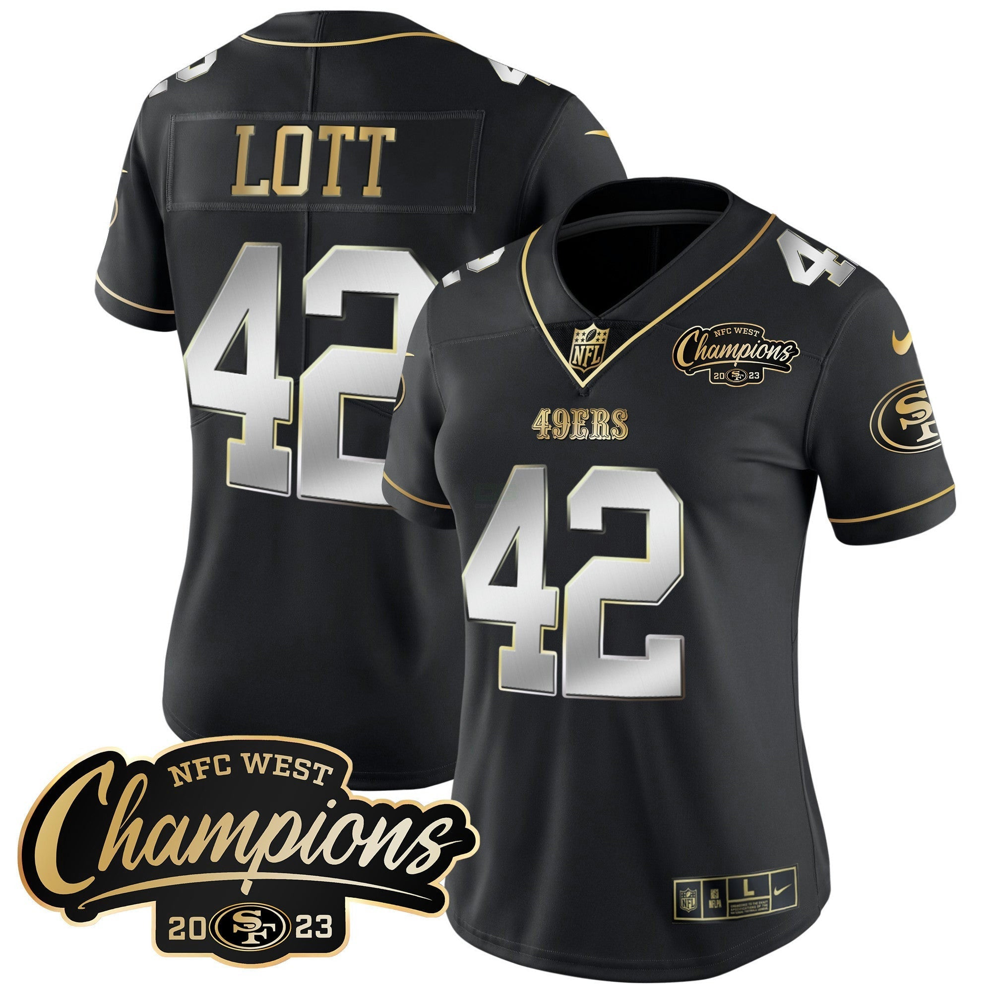 Camisa NFL Women’s 2023 NFC West Champions Patch Vapor Jersey